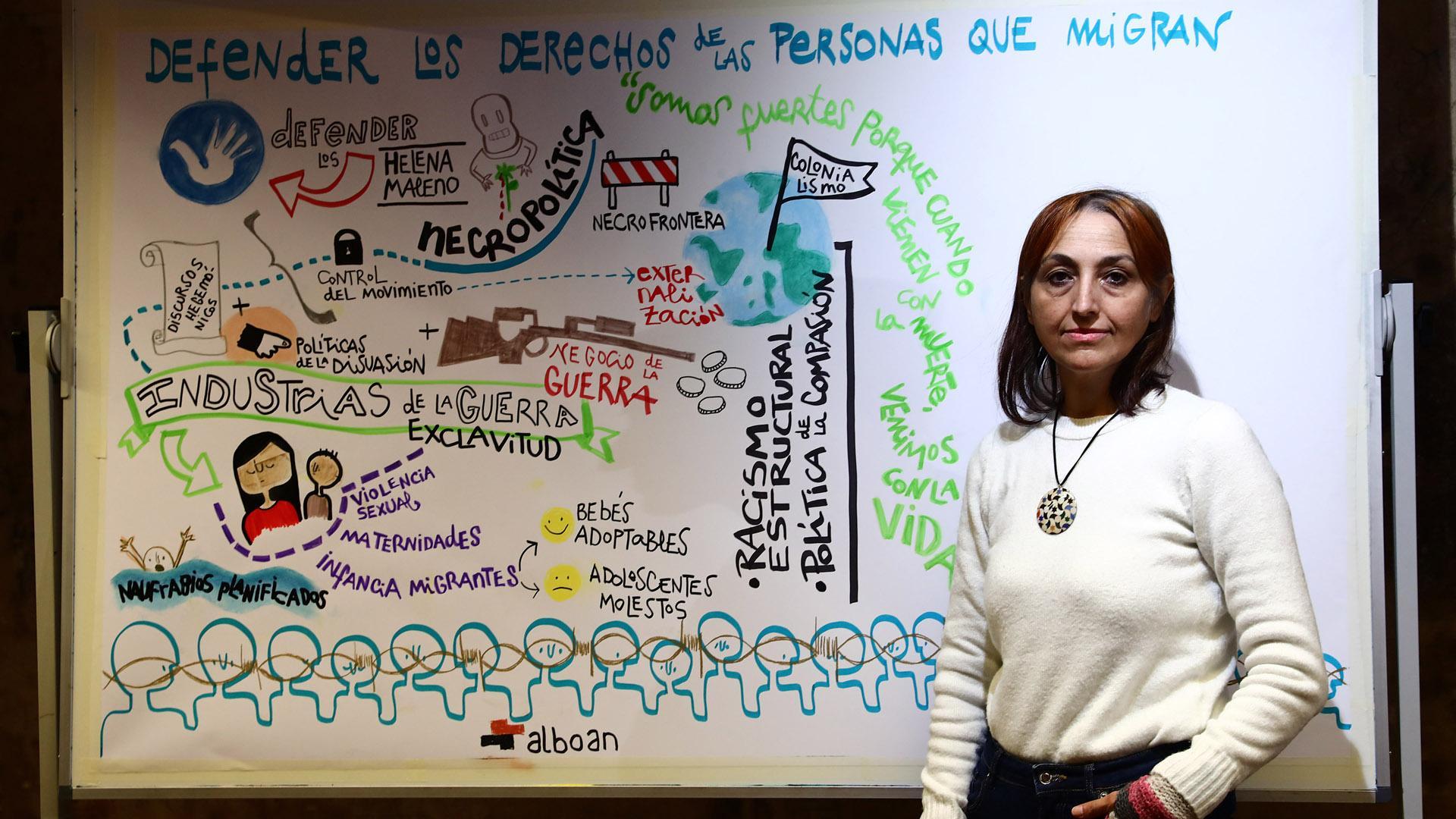 Helena Maleno habló sobre la defensa de derechos humanos durante las jornadas sobre migraciones de Fundación Alboan