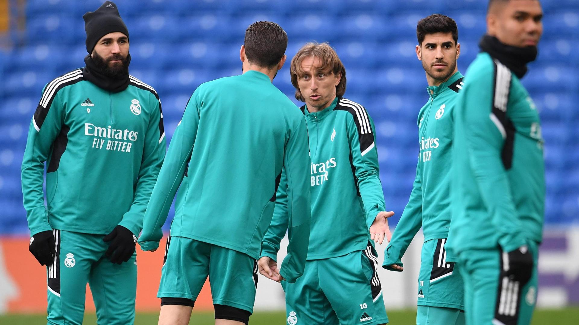 Entrenamiento del Real Madrid previo al duelo contra el Chelsea