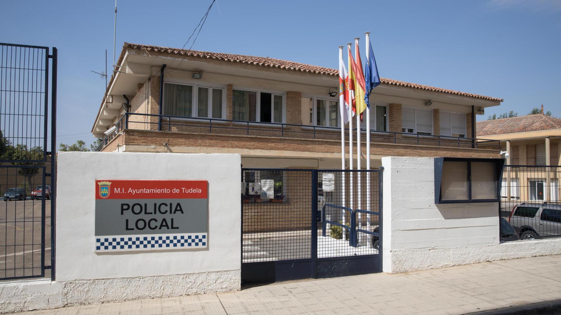 Fachada de la comisaría de Policía Municipal de Tudela