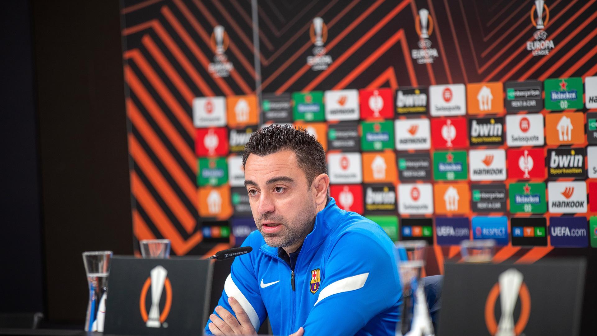 Rueda de prensa de Xavi Hernández previa al partido entre Eintracht y Barcelona