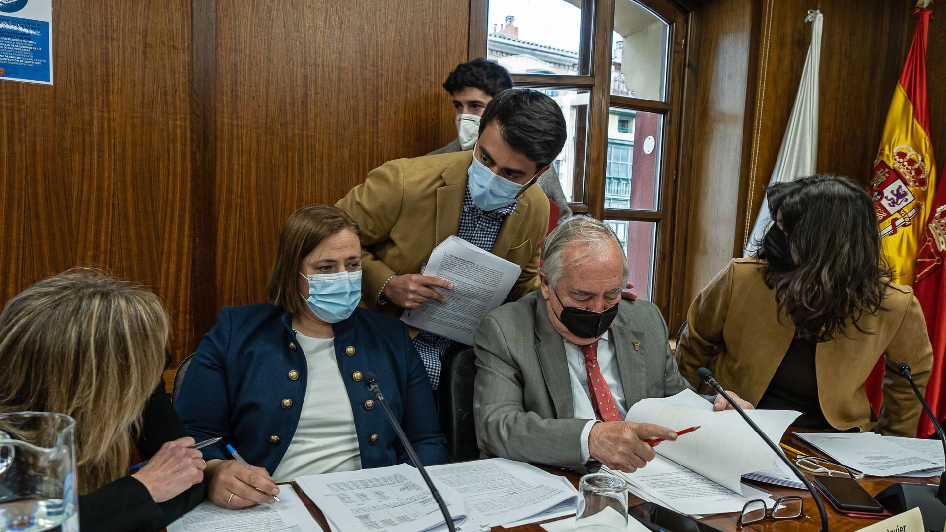 Grupo municipal de Navarra Suma en el pleno del jueves.