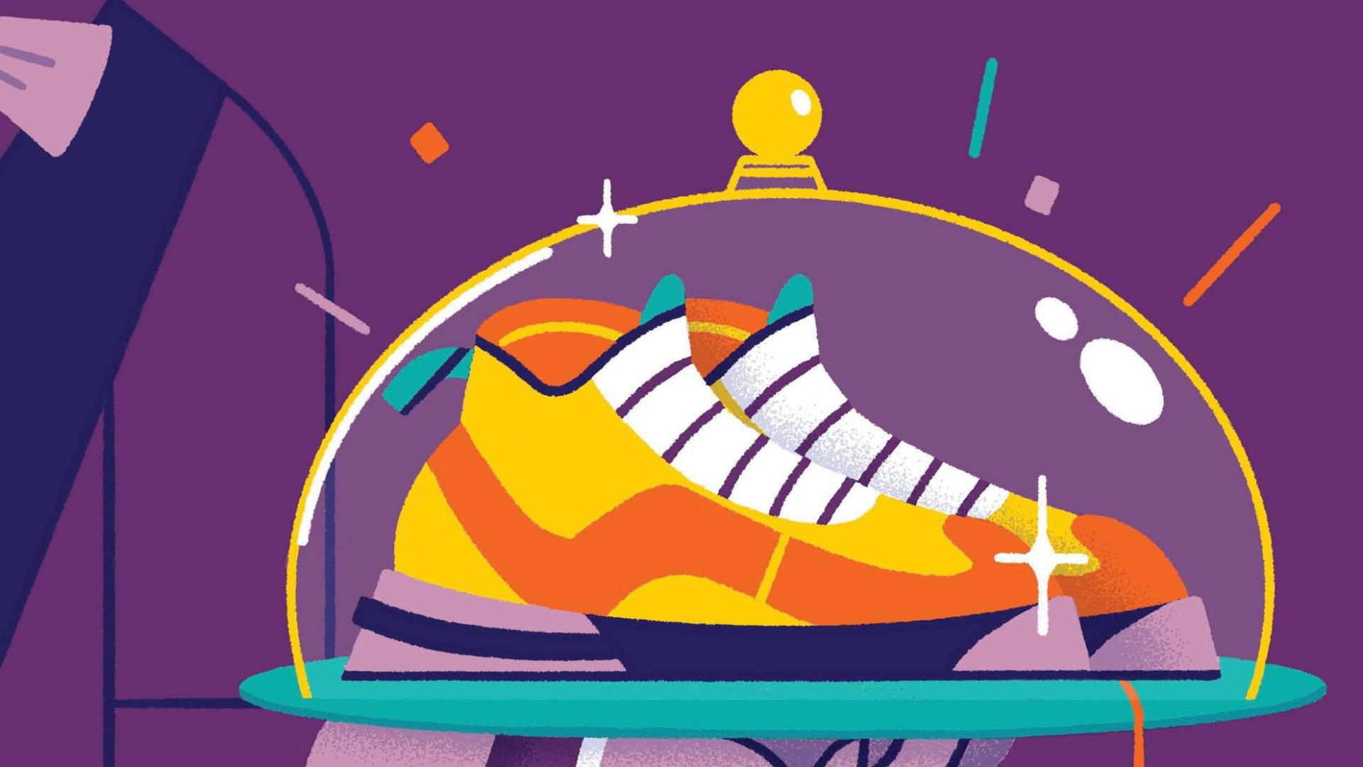 Ilustración de unas zapatillas de lujo