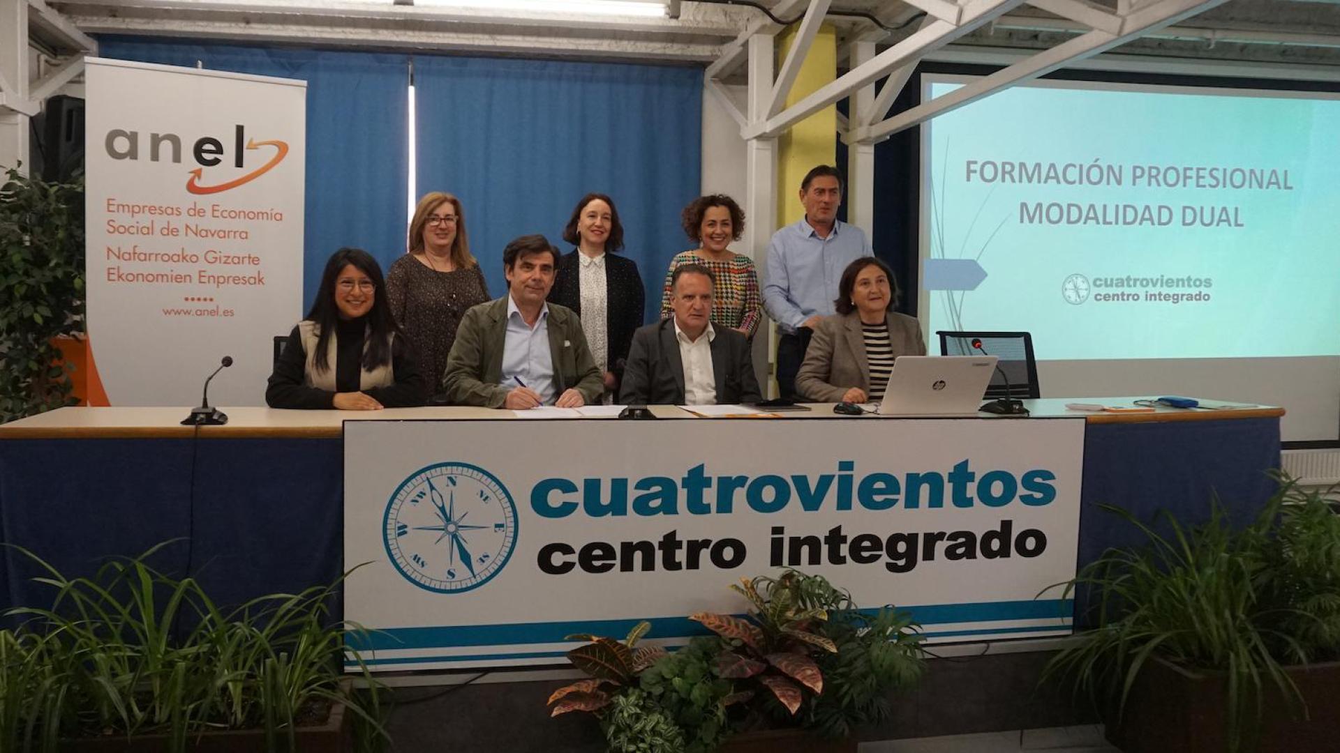 ANEL y el Departamento de Educación han firmado este lunes el convenio en el Instituto Cuatrovientos