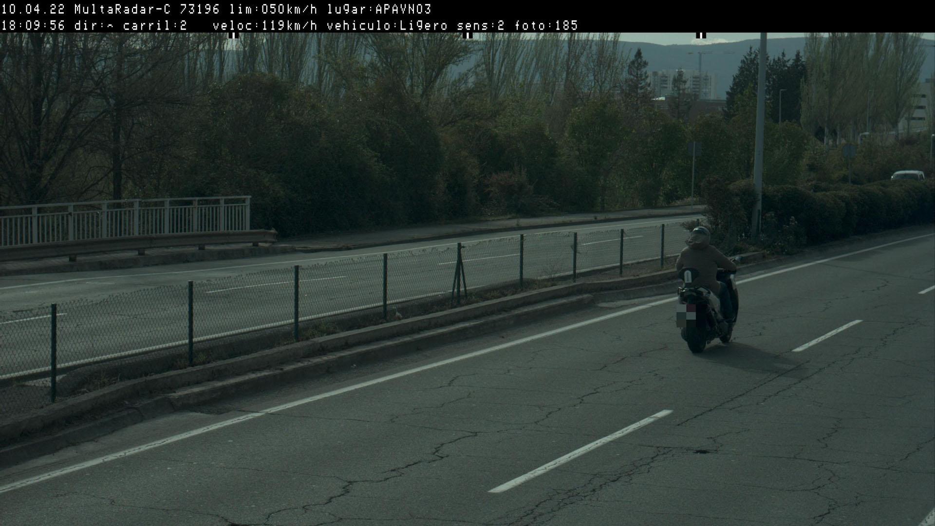 El ciclomotor detectado por el radar a más velocidad de la permitida en la avenida de Navarra