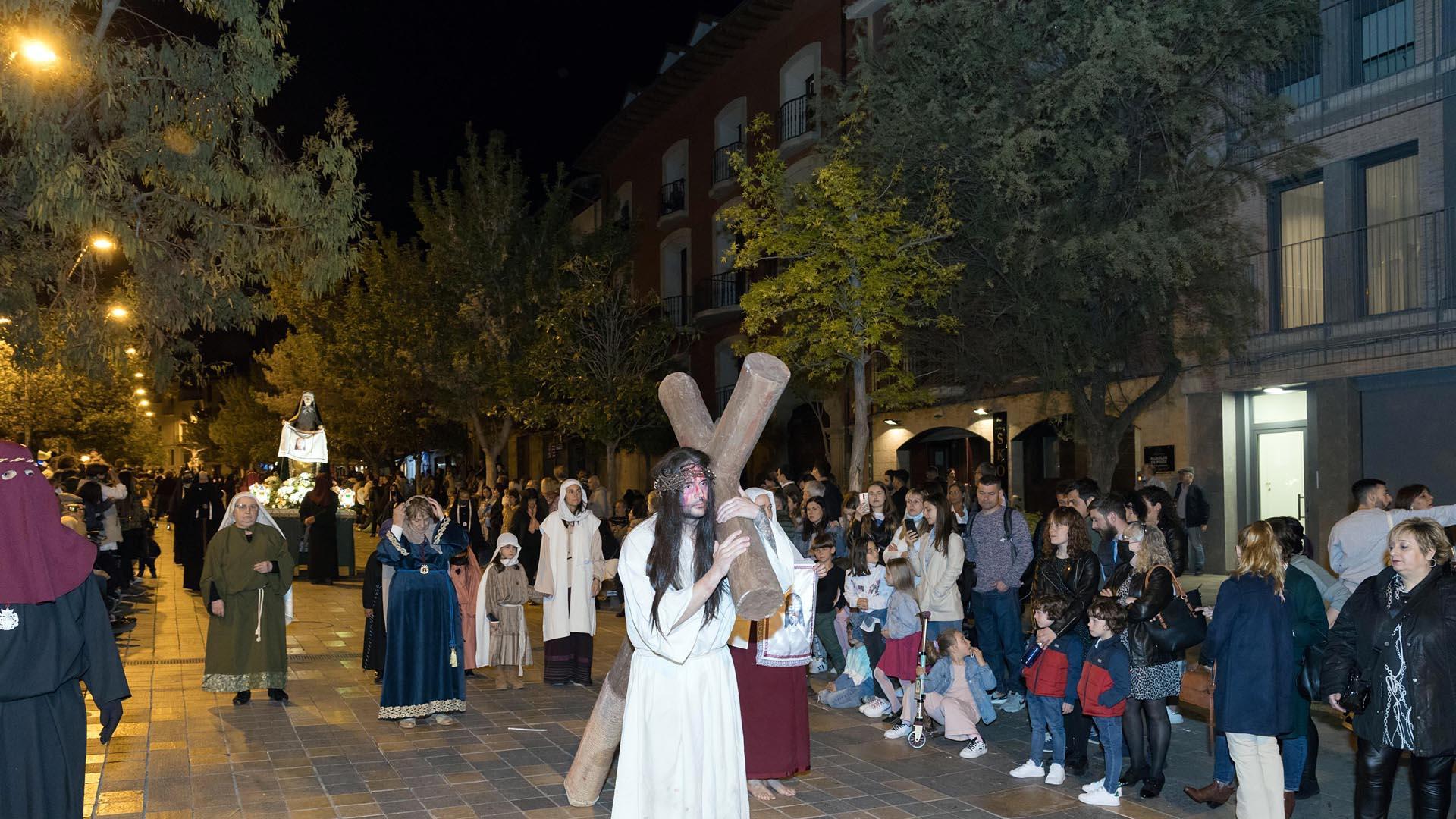 Imágenes de la procesión del Santo Entierro el viernes 15 de abril de 2022 en Pamplona