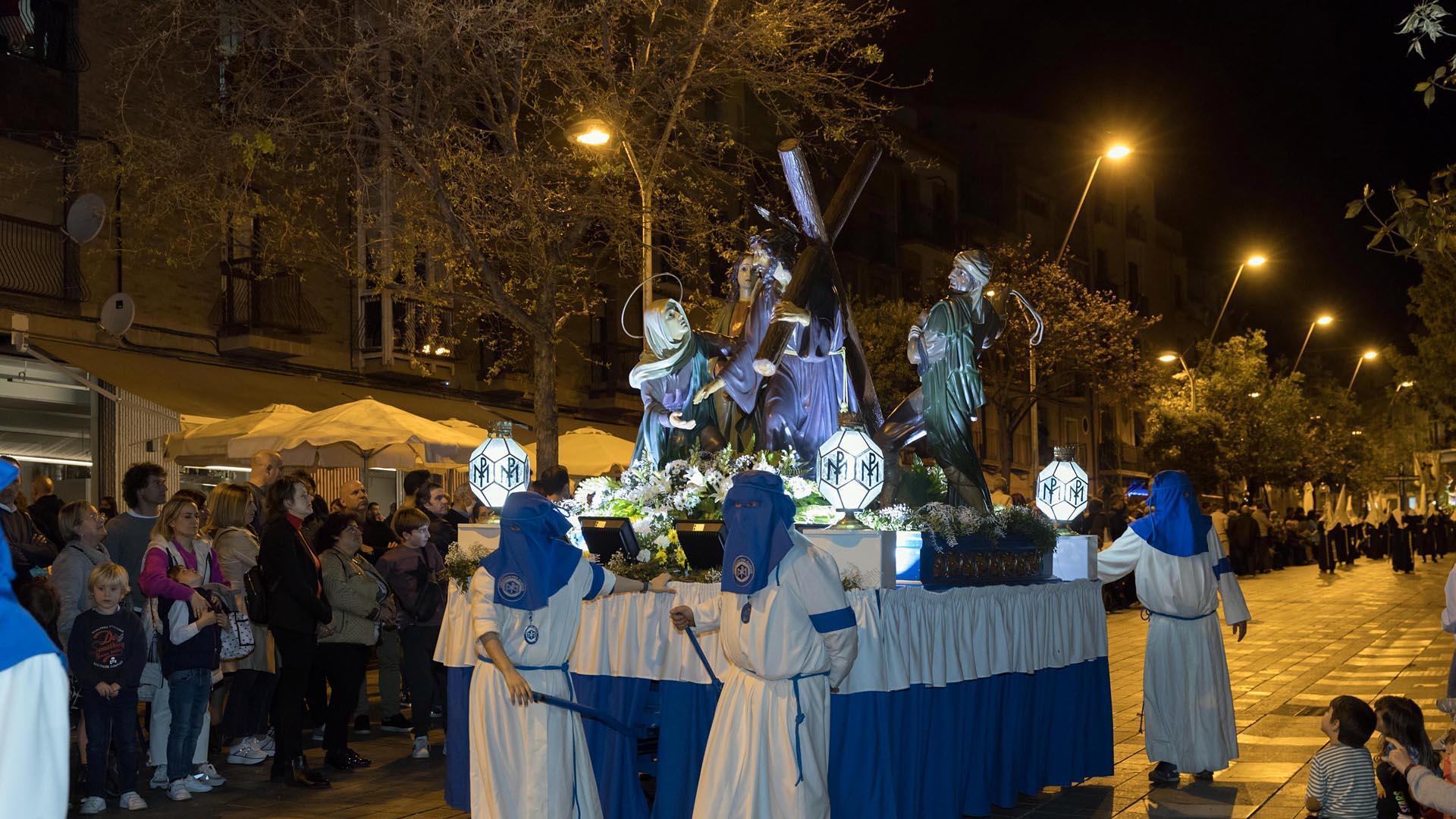 Imágenes de la procesión del Santo Entierro el viernes 15 de abril de 2022 en Pamplona