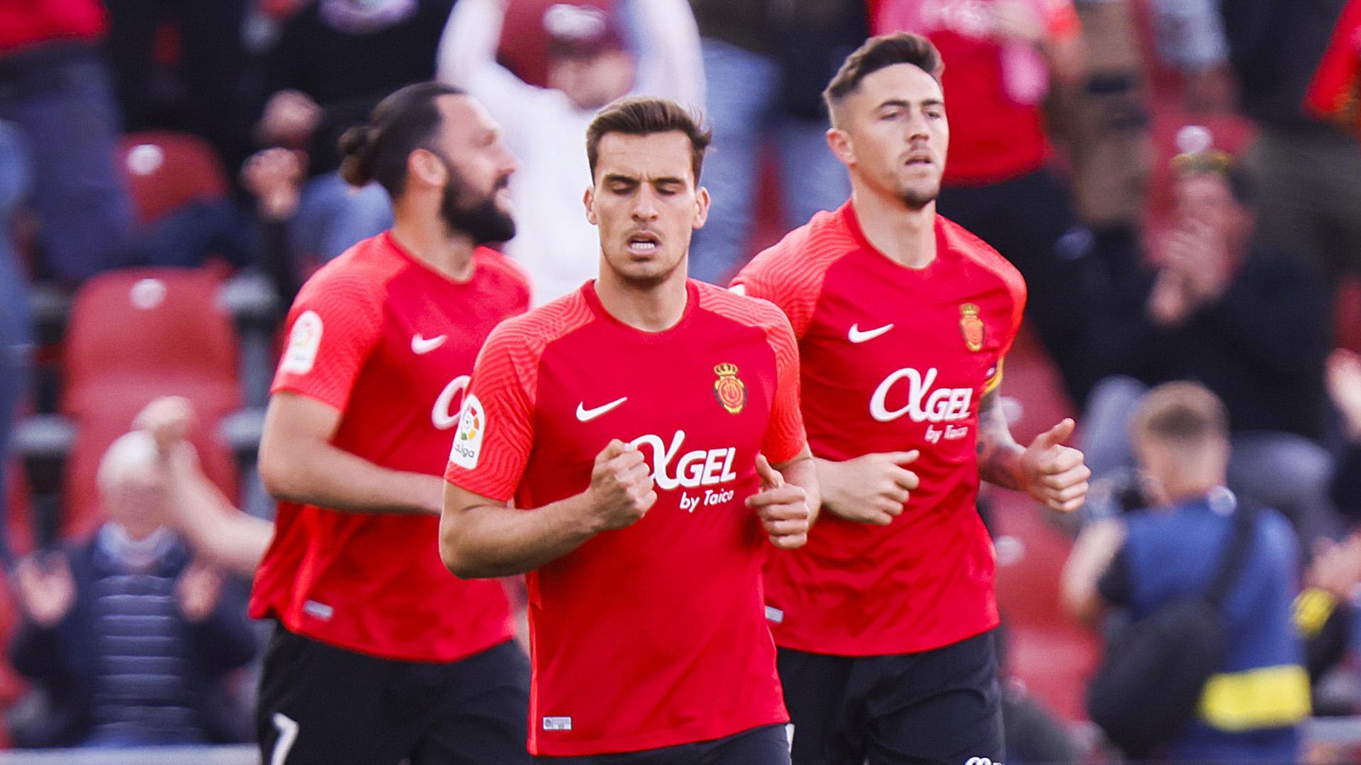 Celebración de uno de los goles del Mallorca