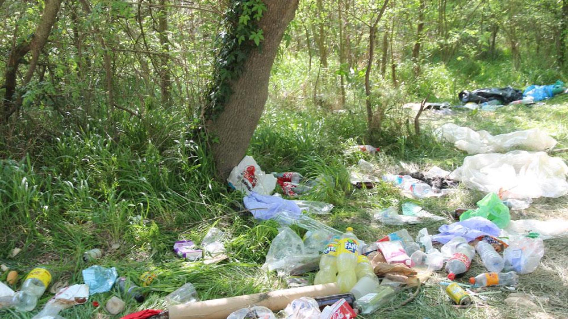 Basura tras las comidas del Día del Ángel