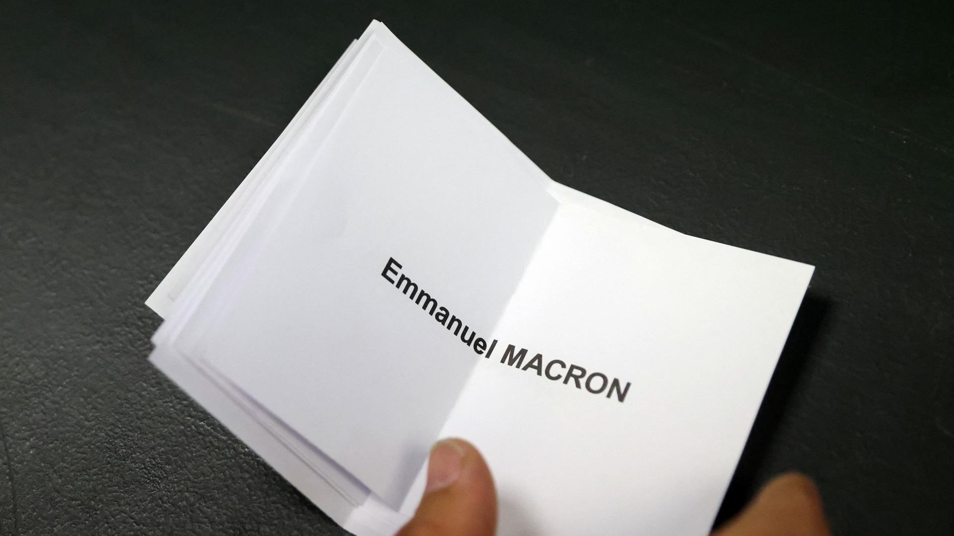 Voto con el nombre de Macron