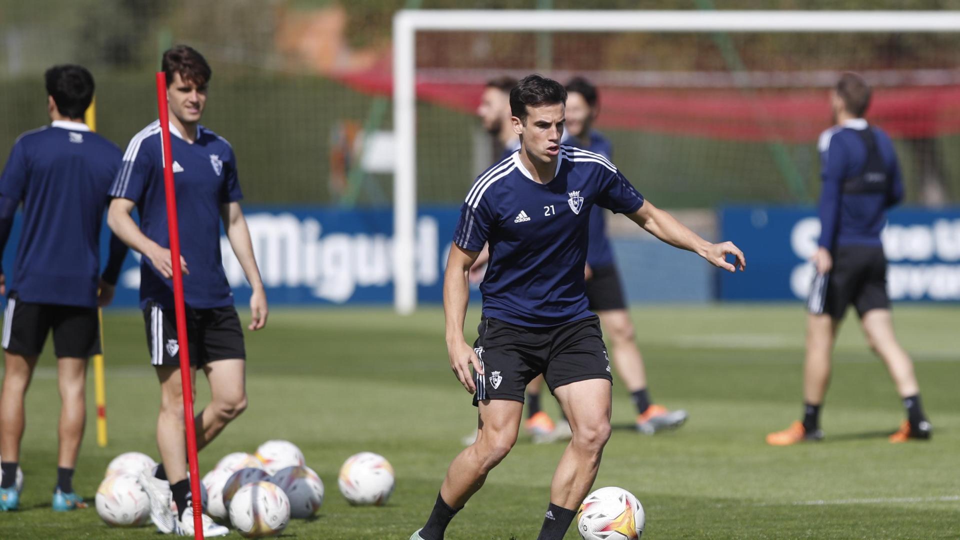 Iñigo Pérez, durante la sesión de este martes en Tajonar
