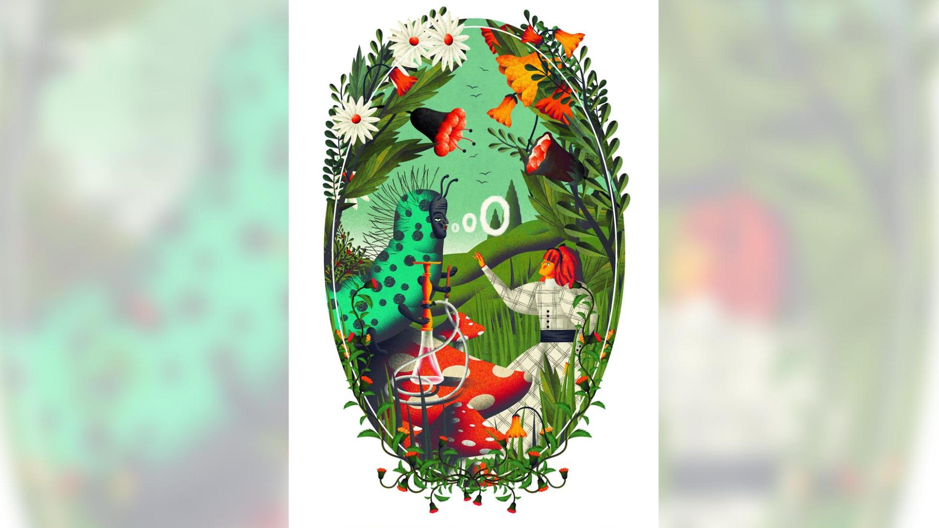 Ilustración de Jesús Sotés para el cuento de Alicia en el país de las maravillas