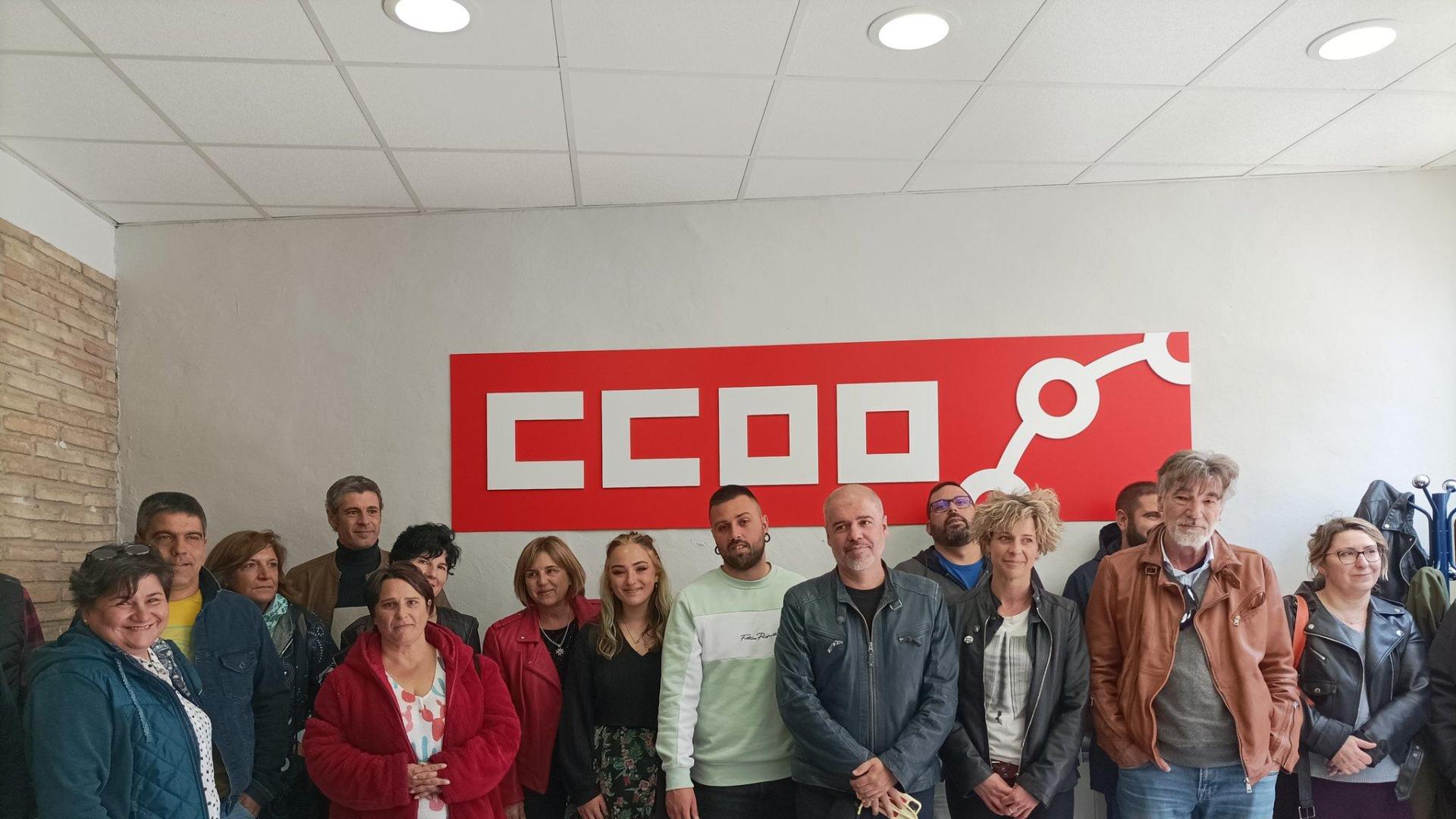 Imagen de la inauguración de la nueva sede de CC OO en Sangüesa