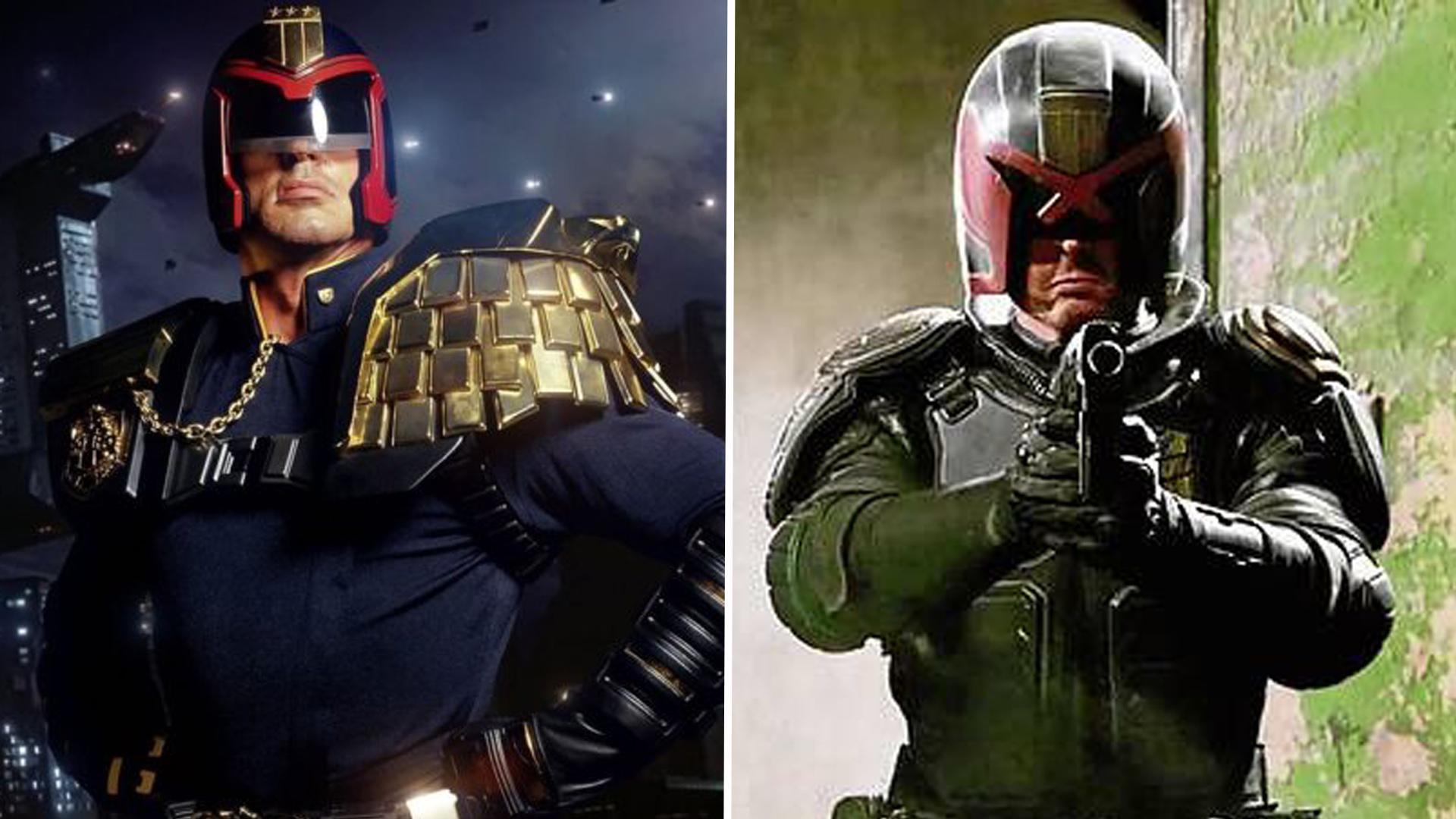 Sylvester Stallone, a la izquierda, y Karl Urban, a la derecha, encarnando al Juez Dredd