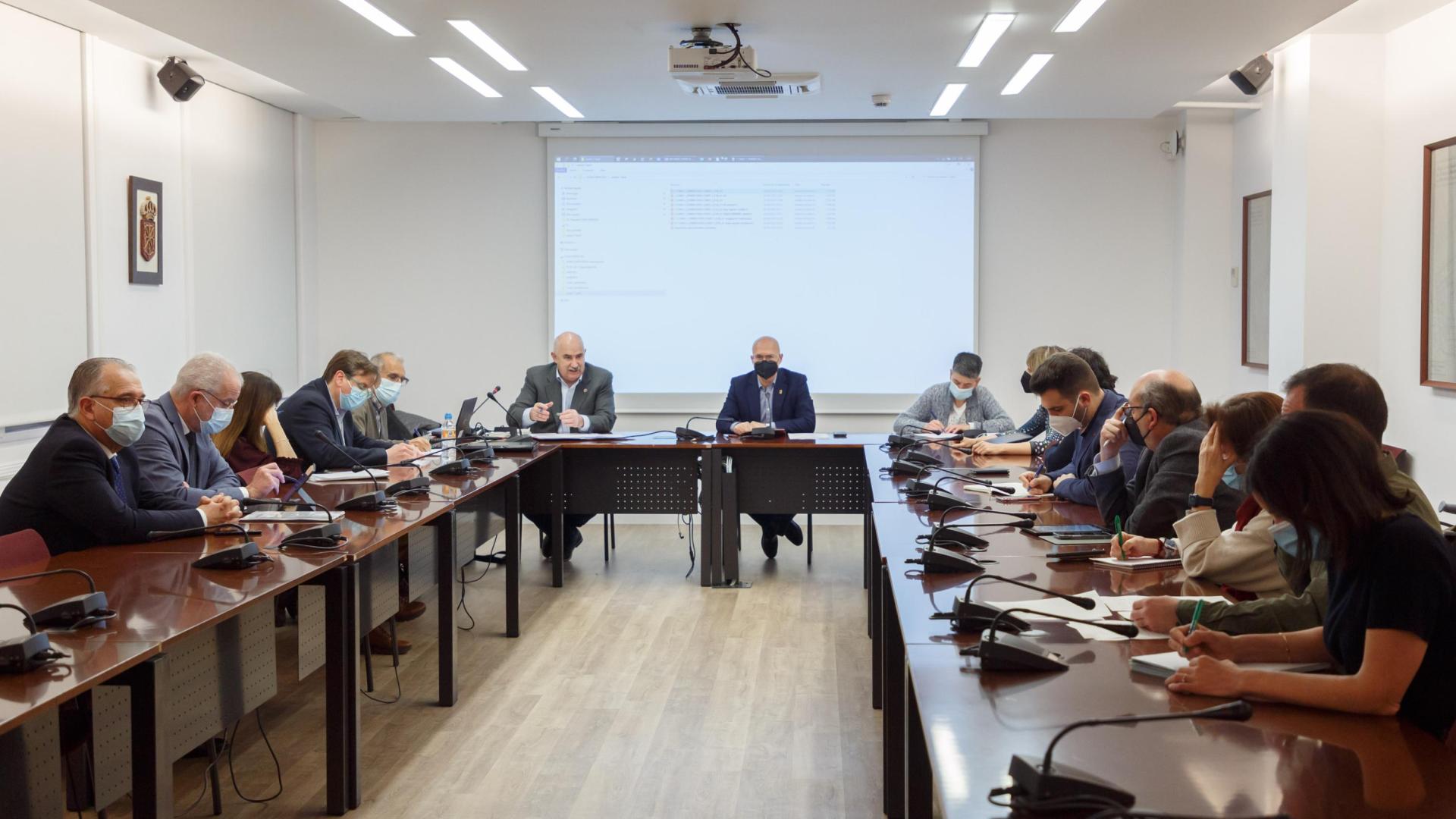 Imagen de la última reunión del Consorcio Alta Velocidad-Comarca de Pamplona.