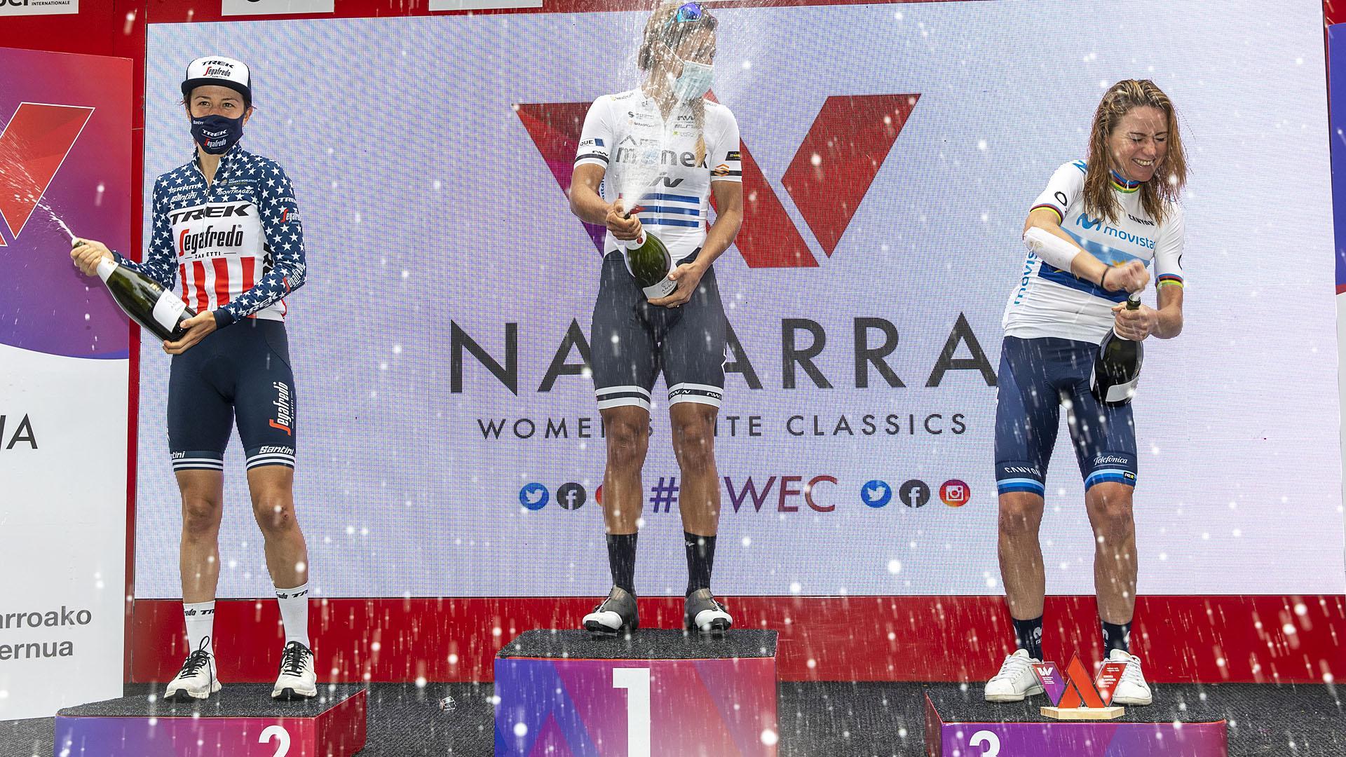 EL PODIO DEL AÑO PASADO.  Ruth Winder, Arlenis Sierra y Annemieck Van Vleuten