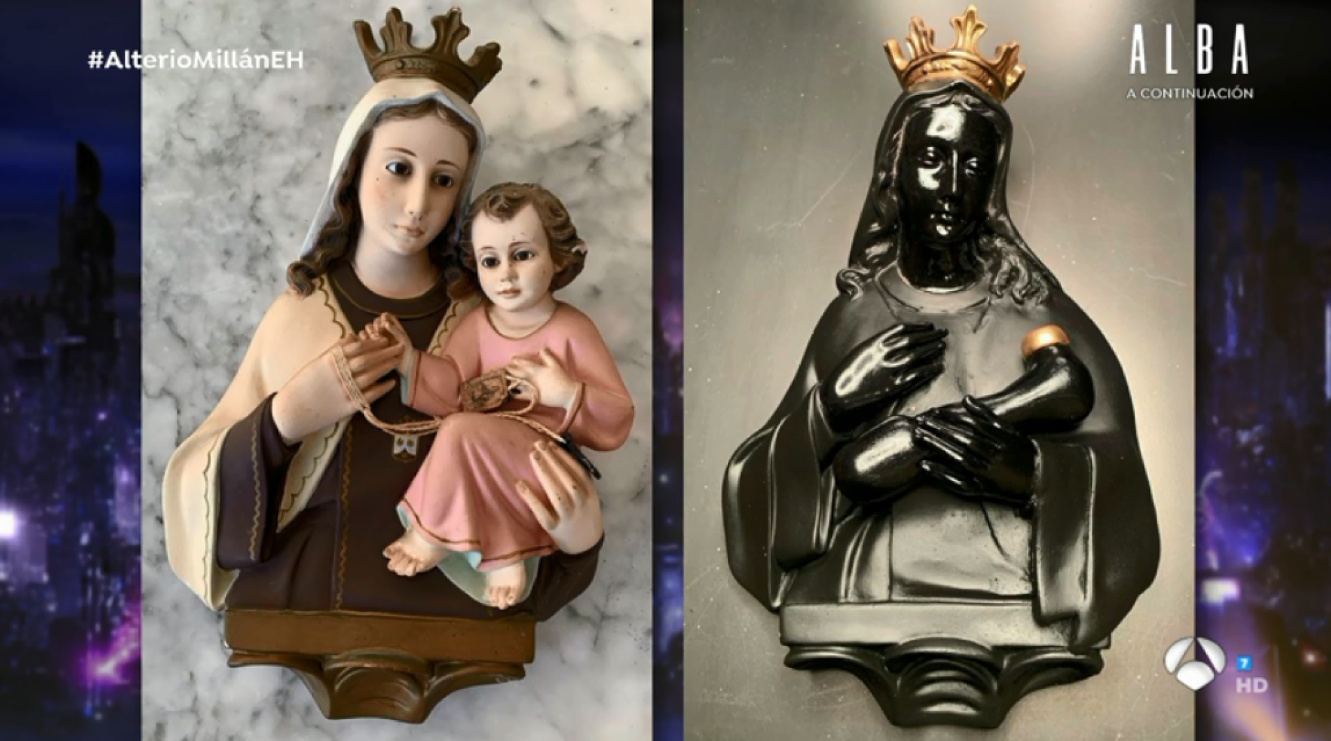 Figura de una virgen con un Satisfyer, modificada por Santi Millán