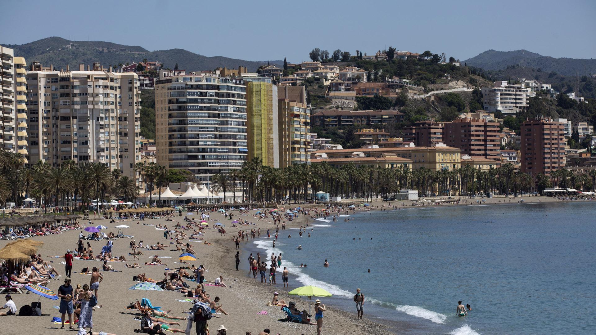 Aspecto que presentaba la playa de La Malagueta el pasado 10 de mayo