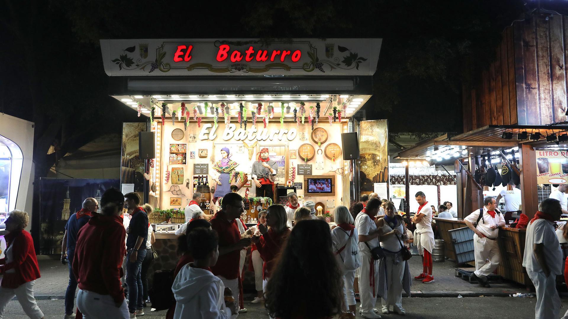 Puesto de hostelería en Antoniutti durante Sanfermines