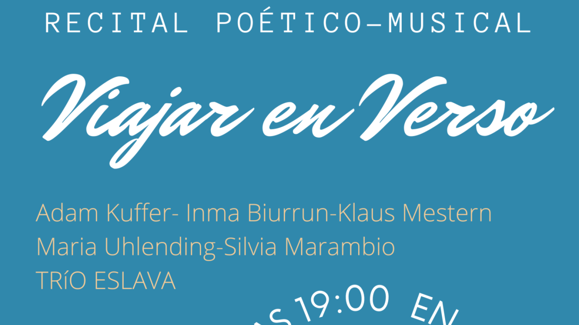 Cartel Viajar en verso