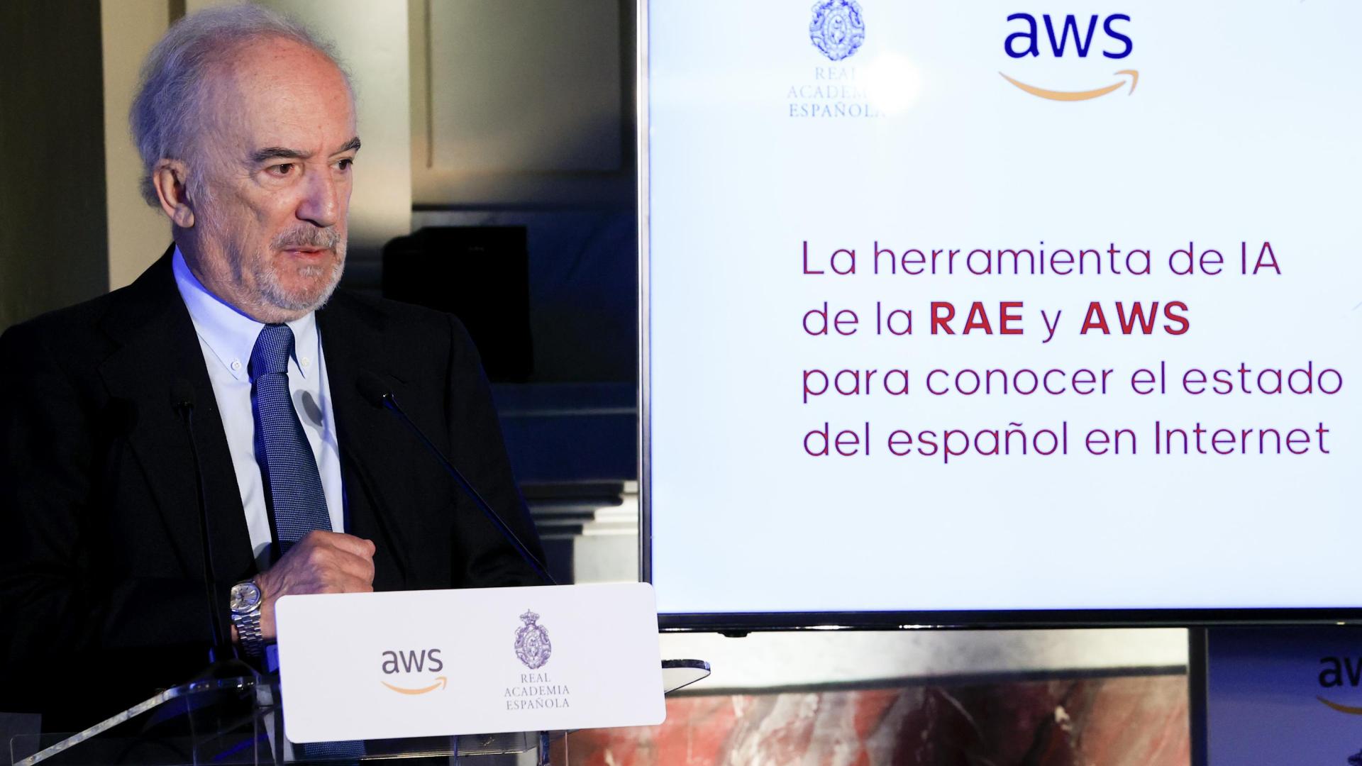 El director de la RAE, Santiago Muñoz Machado presenta la herramienta de análisis del español en Internet que han creado