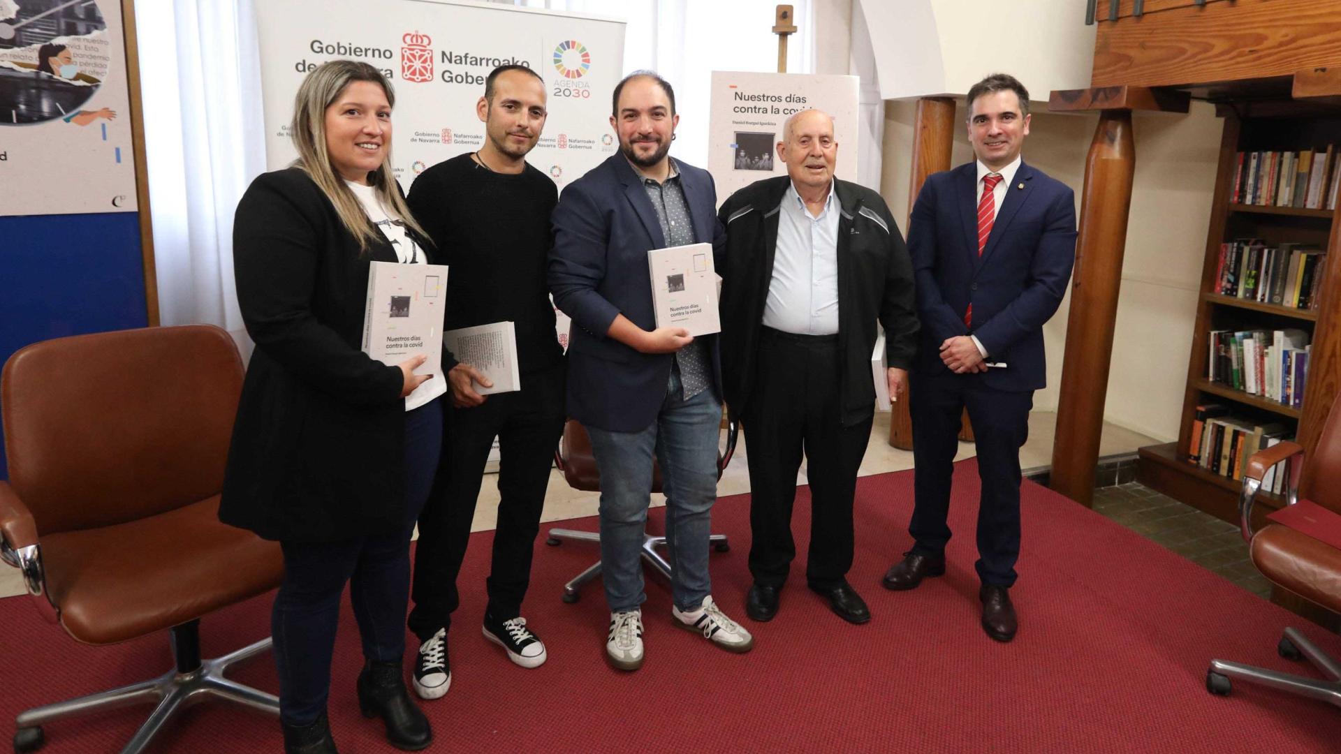 Desde la izquierda: Maite Alcaiza, Mikel López, Daniel Burgui, Miguel Nieto y Miguel Moreno
