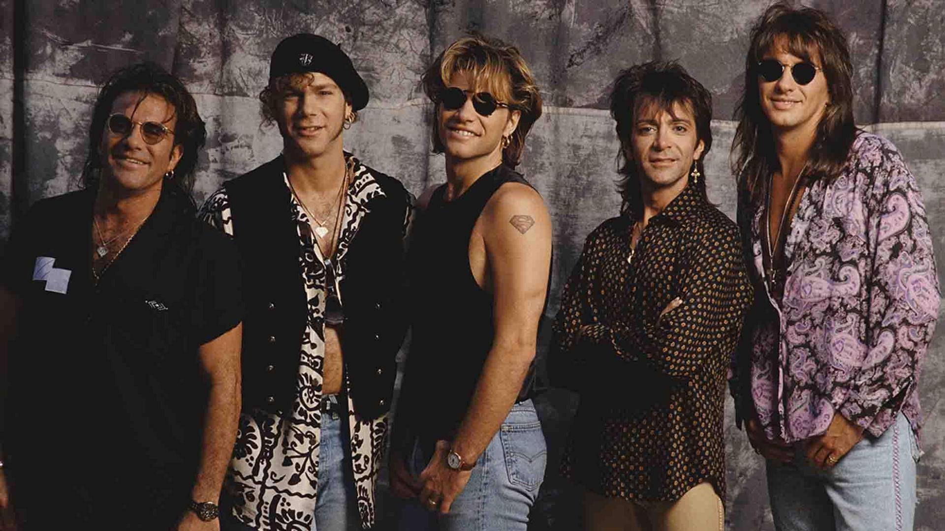 Alec John Such, segundo por la derecha, en una imagen con Bon Jovi