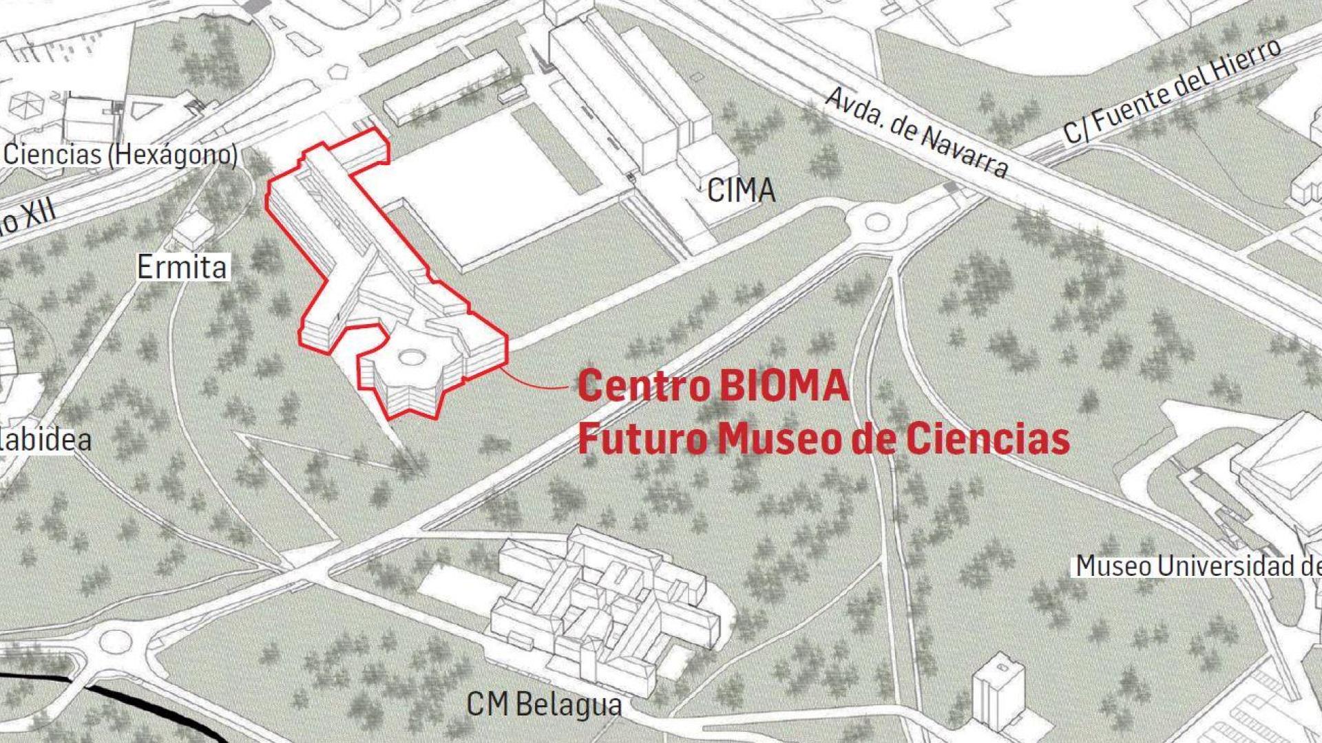 su ubicación en el campus