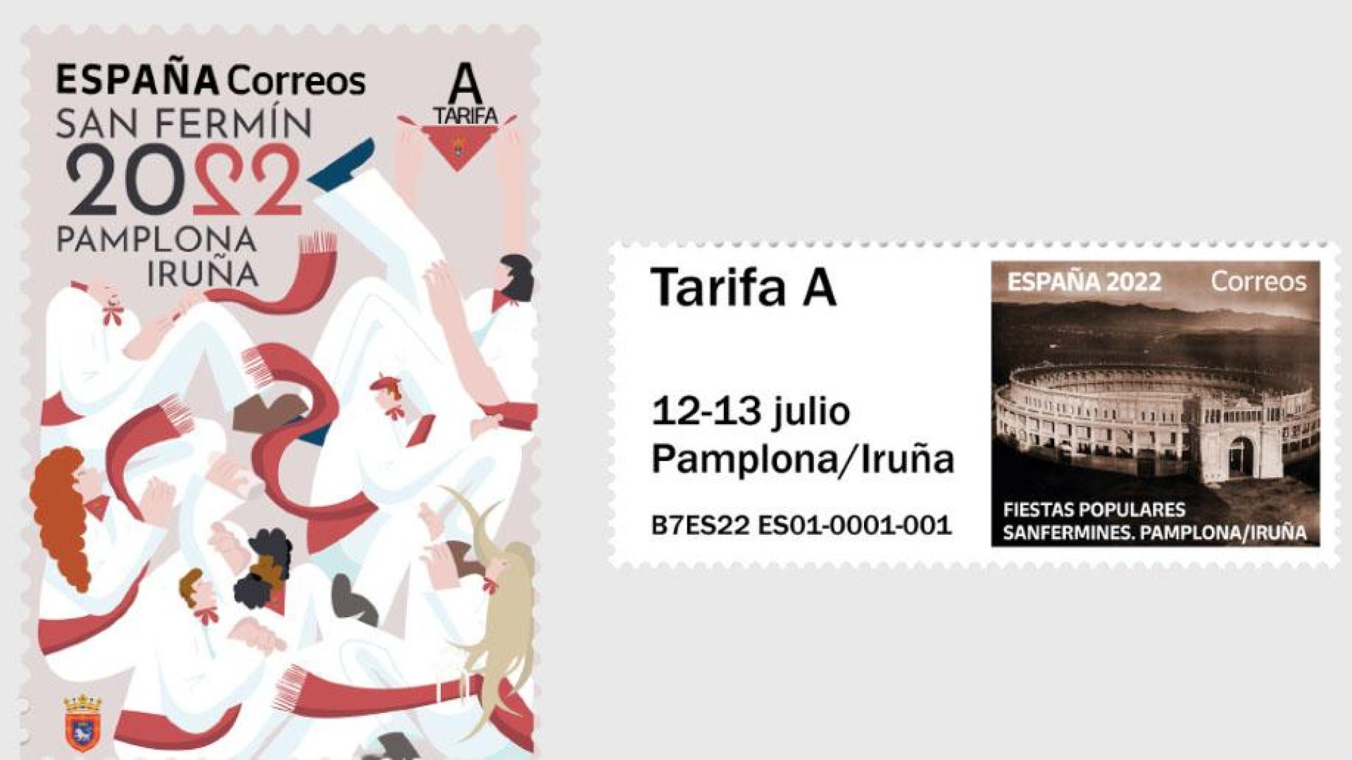 Dos de los sellos de San Fermín