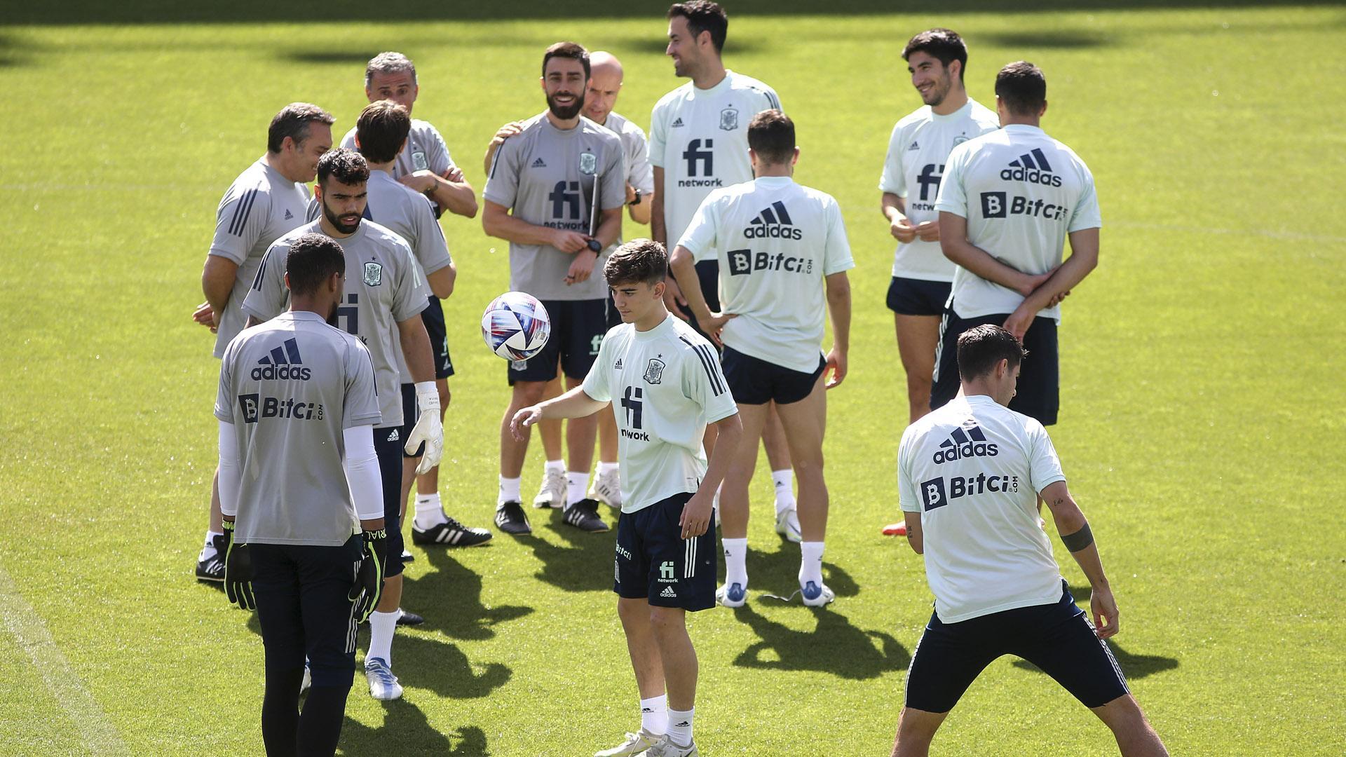 Entrenamiento de la selección española