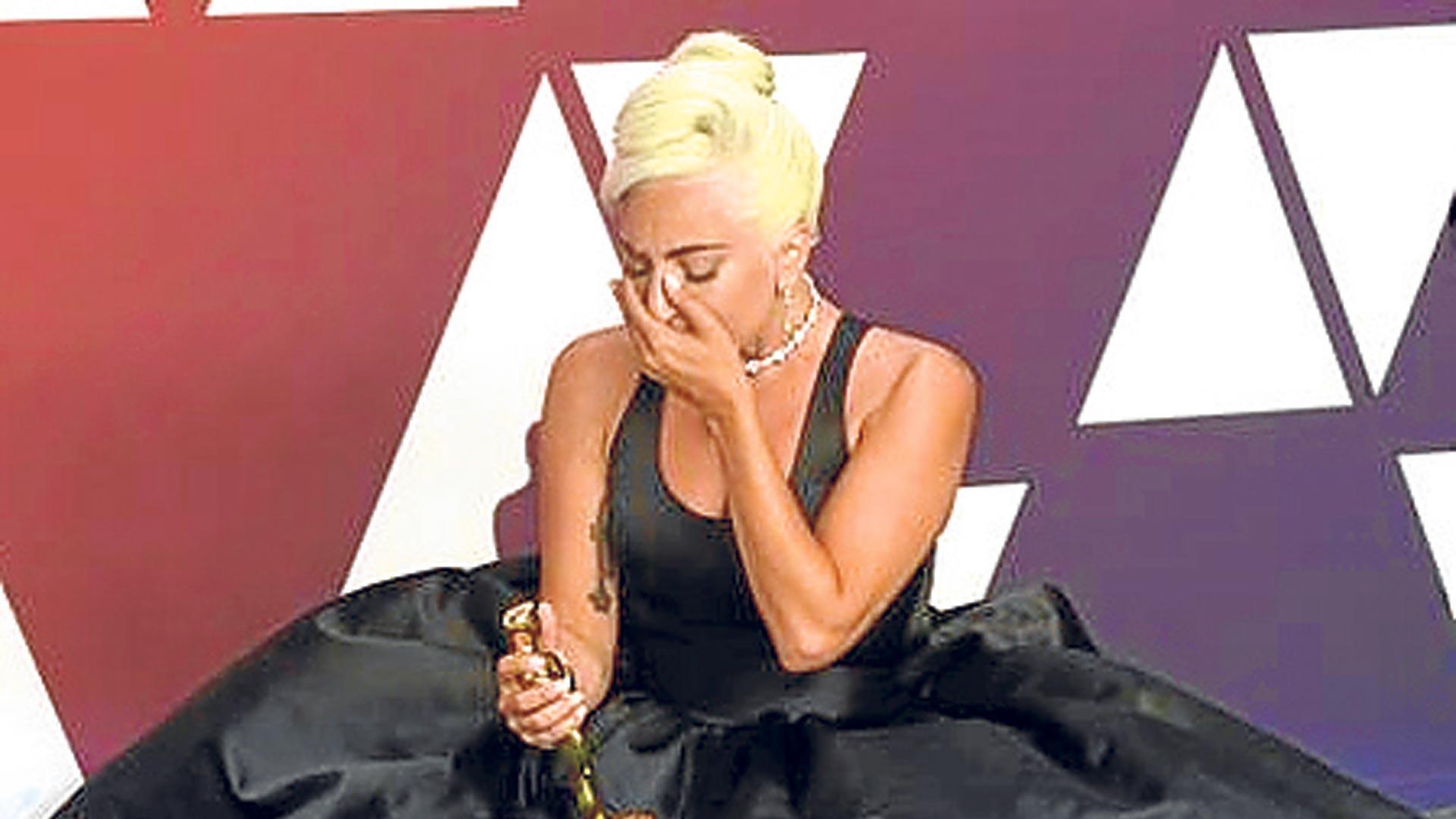 Lady Gaga durante los premios Oscar