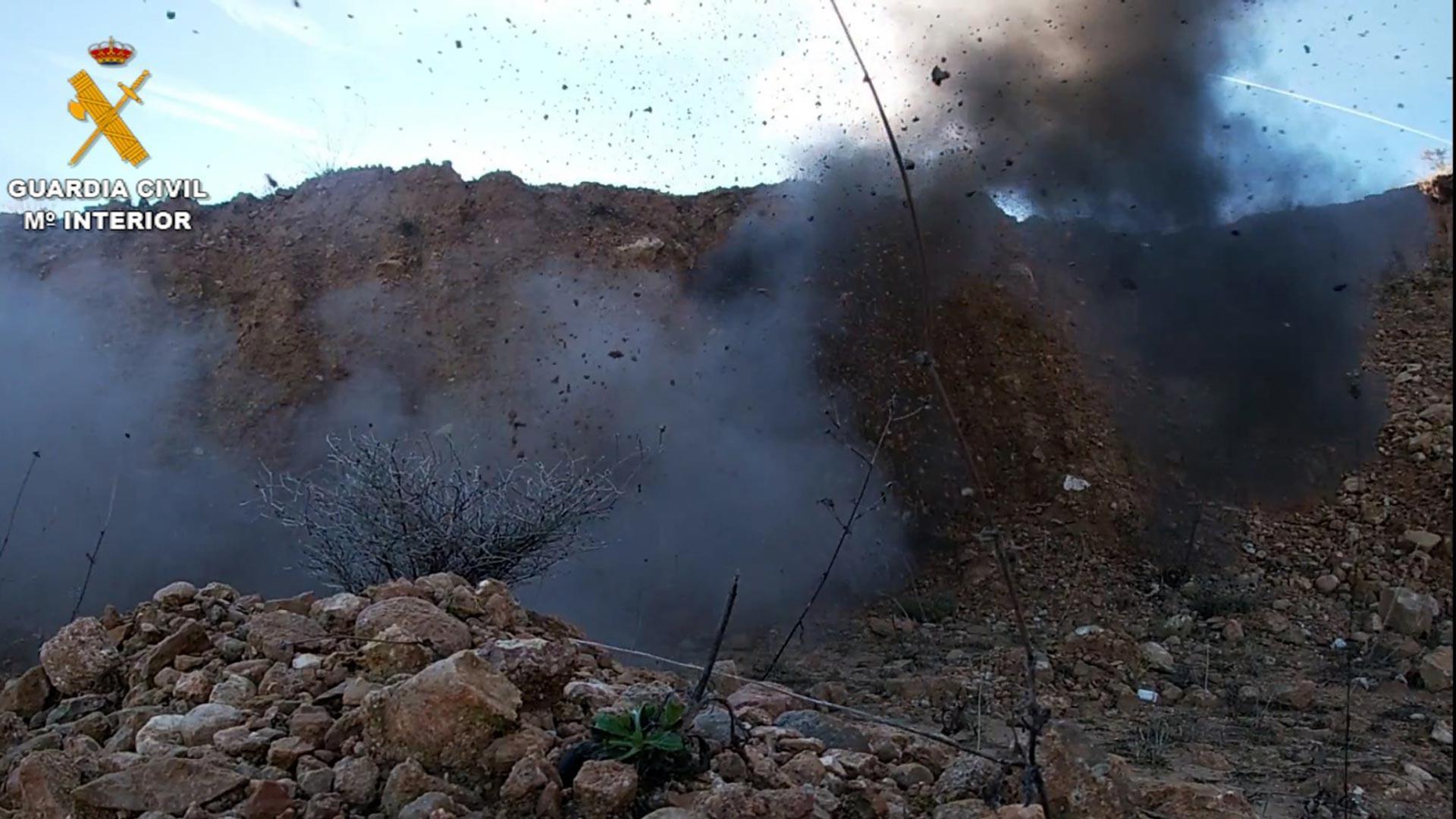 Detonación de un proyectil en Estella