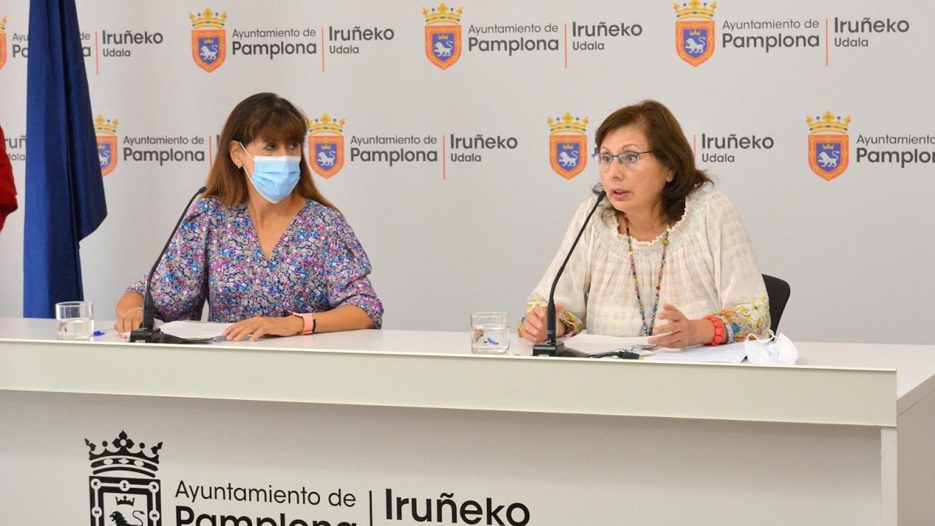 Imagen de una rueda de prensa de Maite Esporrín