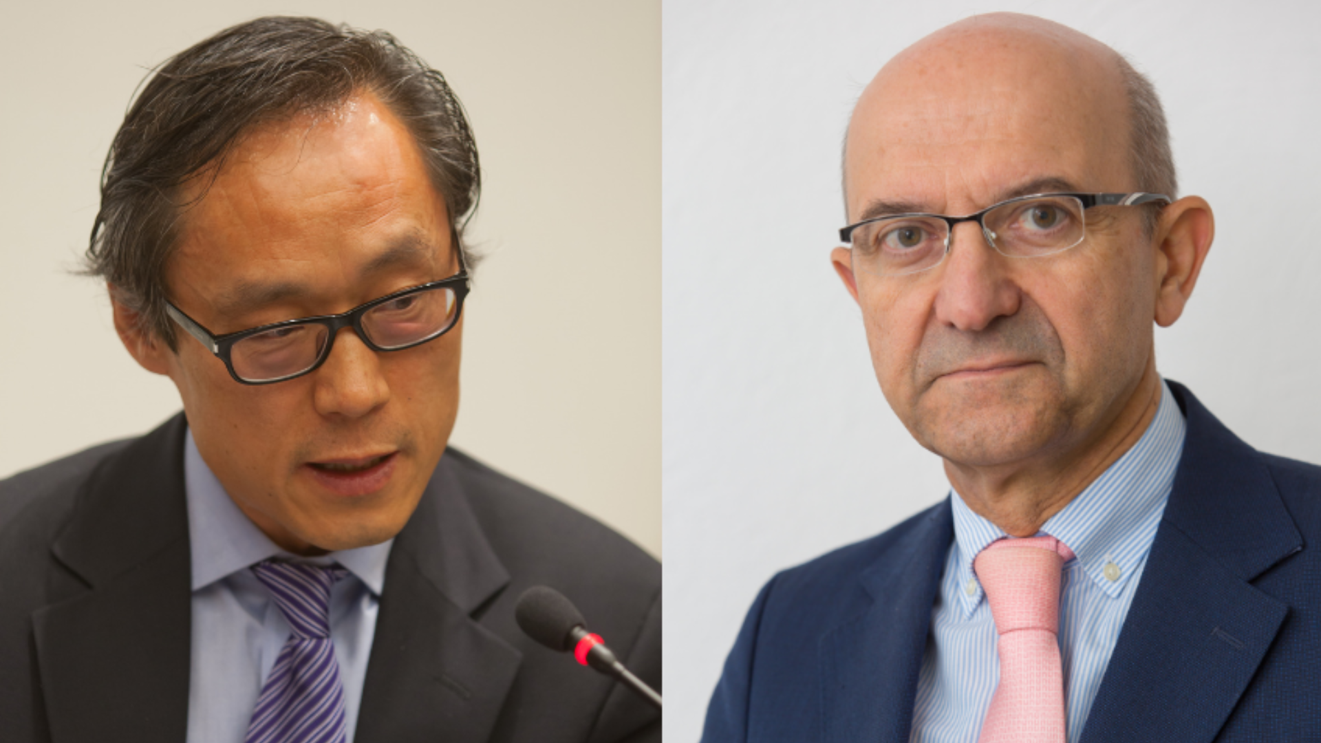 Los catedráticos Frank B. Hu y Miguel Ángel Martínez, que presidieron el Simposio