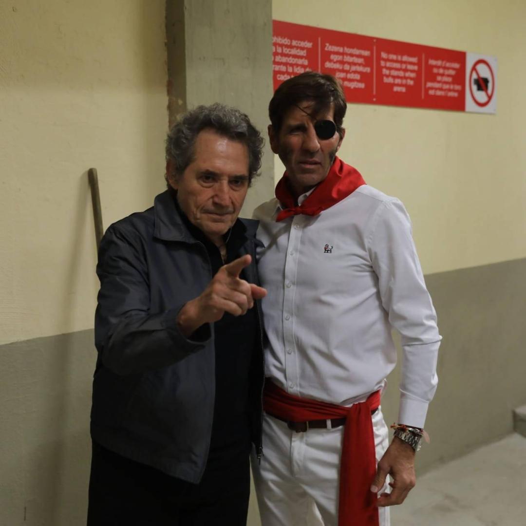 Miguel Ríos y Juan José Padilla, poco antes de salir al albero.