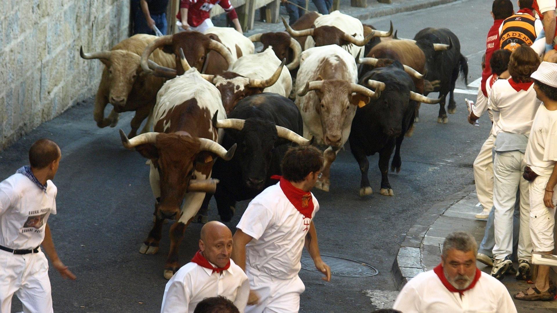 Imagen del encierro de San Fermín.