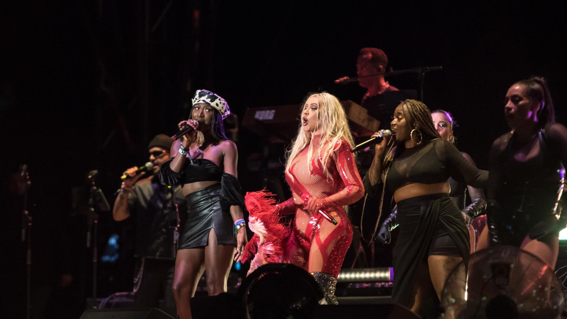 Christina Aguilera, en su actuación en el Mallorca Live Festival