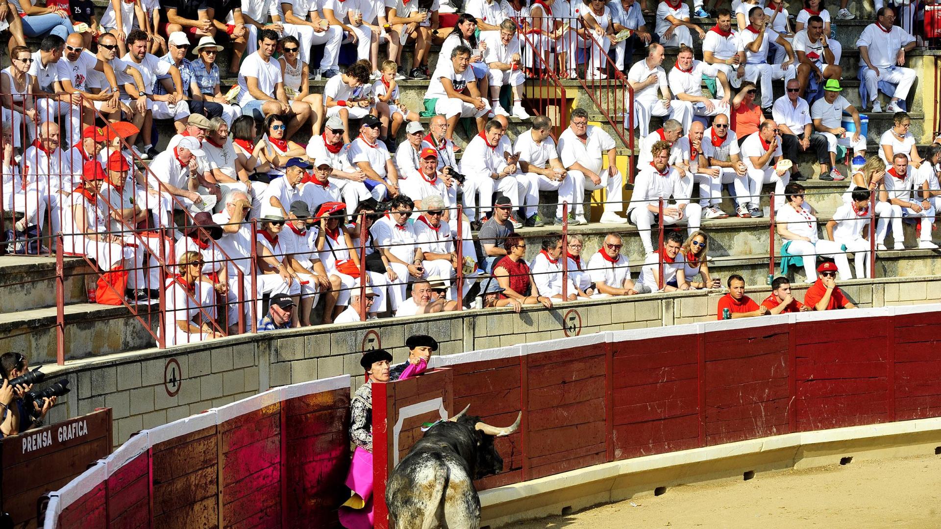 Imagen de archivo de una corrida en la plaza de Tafalla