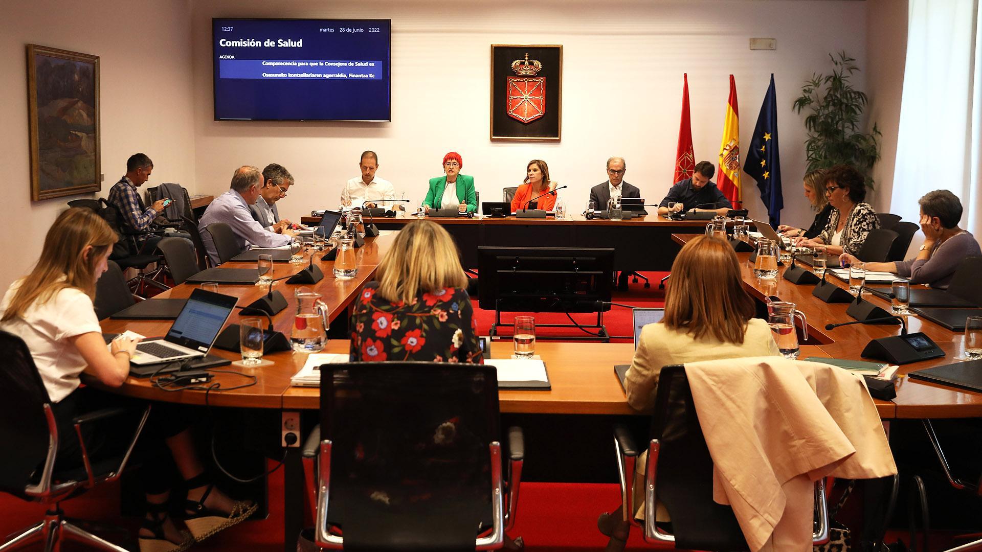 Comisión de Salud en el Parlamento de Navarra