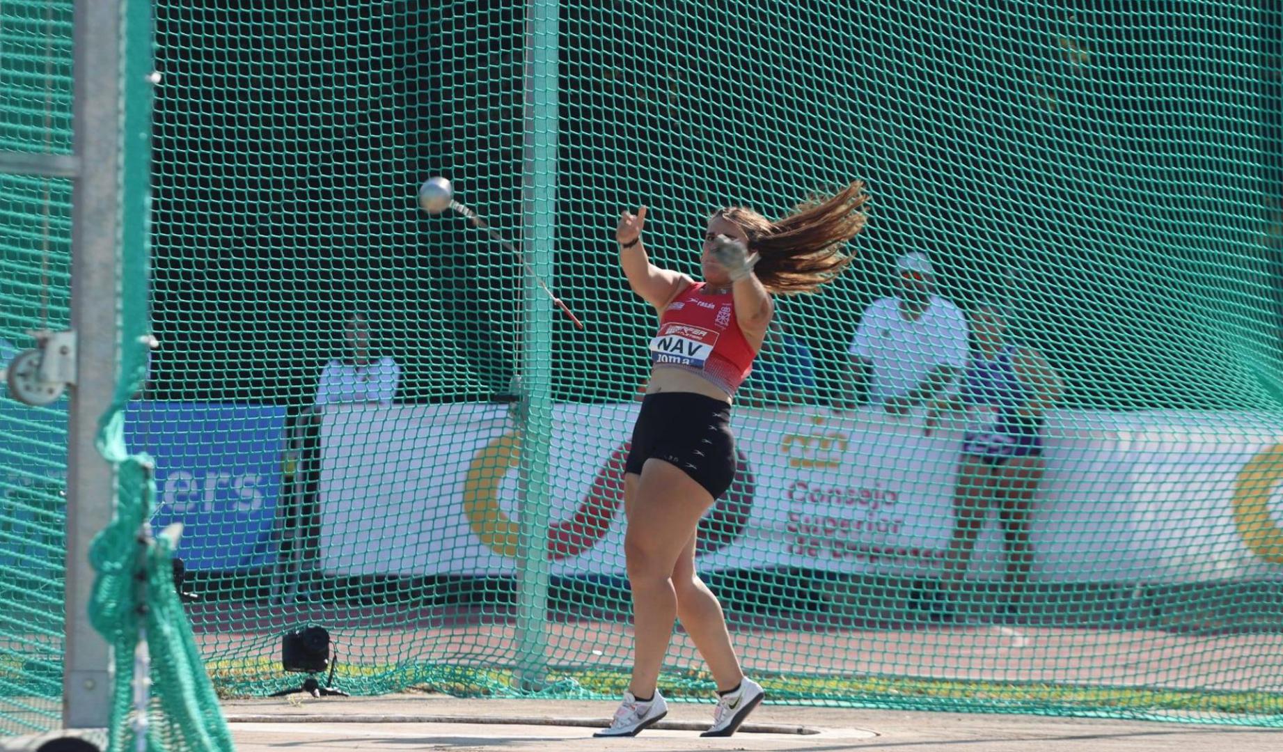Nerea Ibinaga fue tercera en el concurso de martillo, con 56,77.
