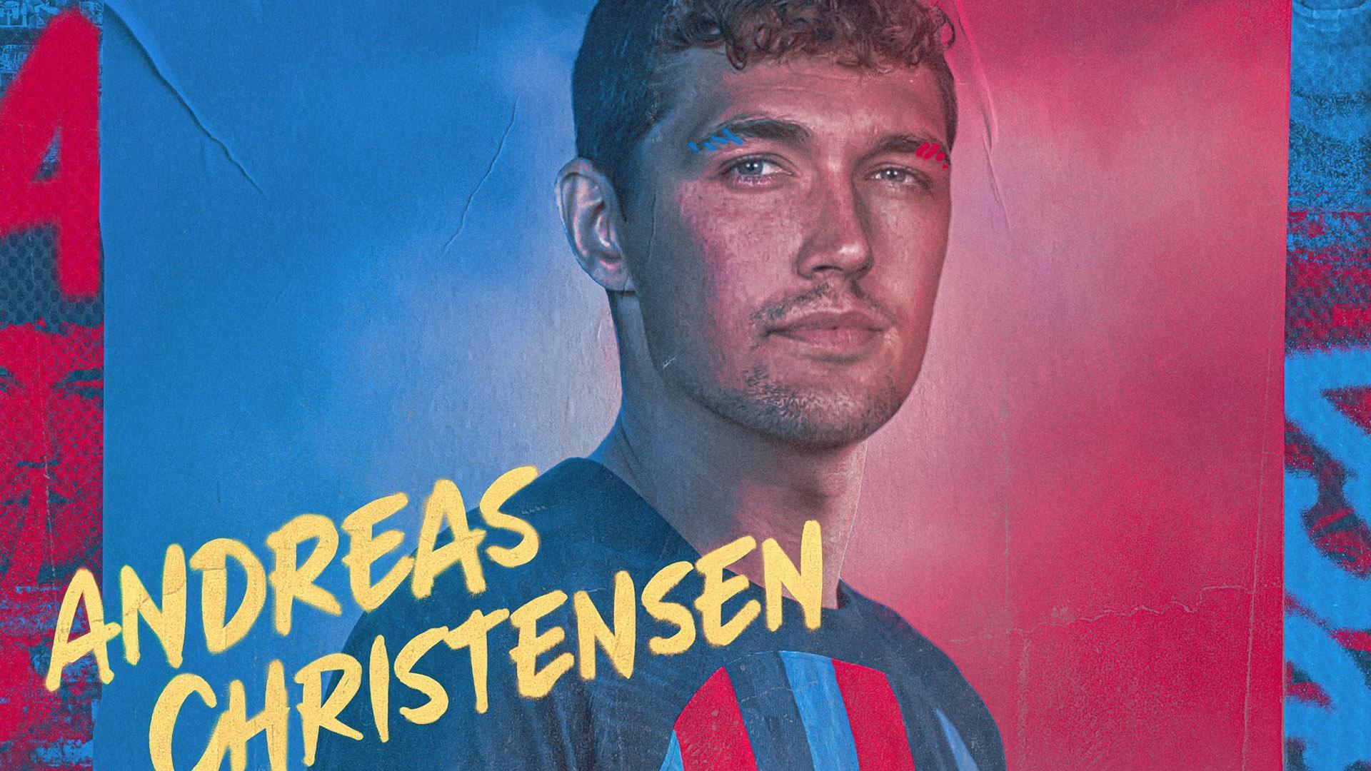 Imagen promocional del fichaje de Andreas Christensen difundida por la cuenta oficial del F.C. Barcelona en redes sociales