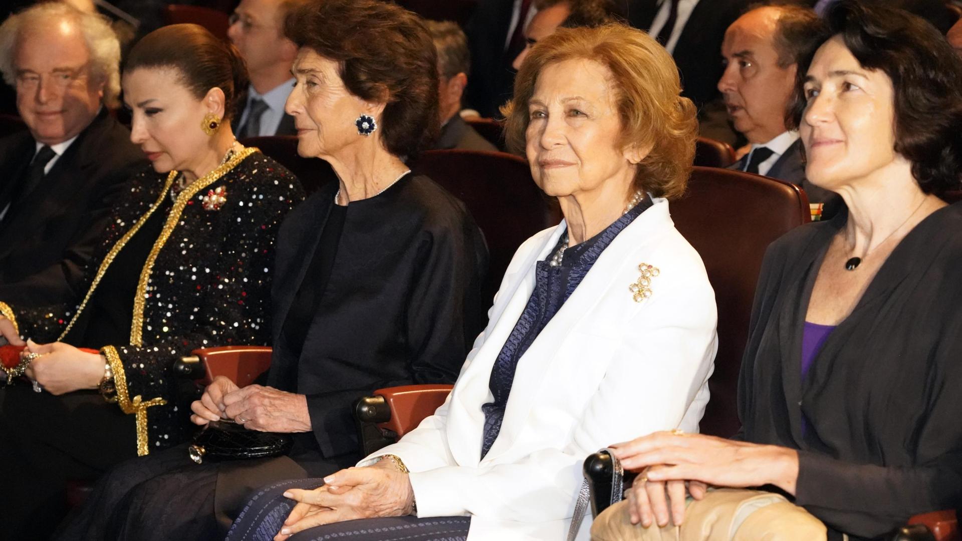 La reina Sofía en una de sus últimas apariciones públicas, en Madrid.