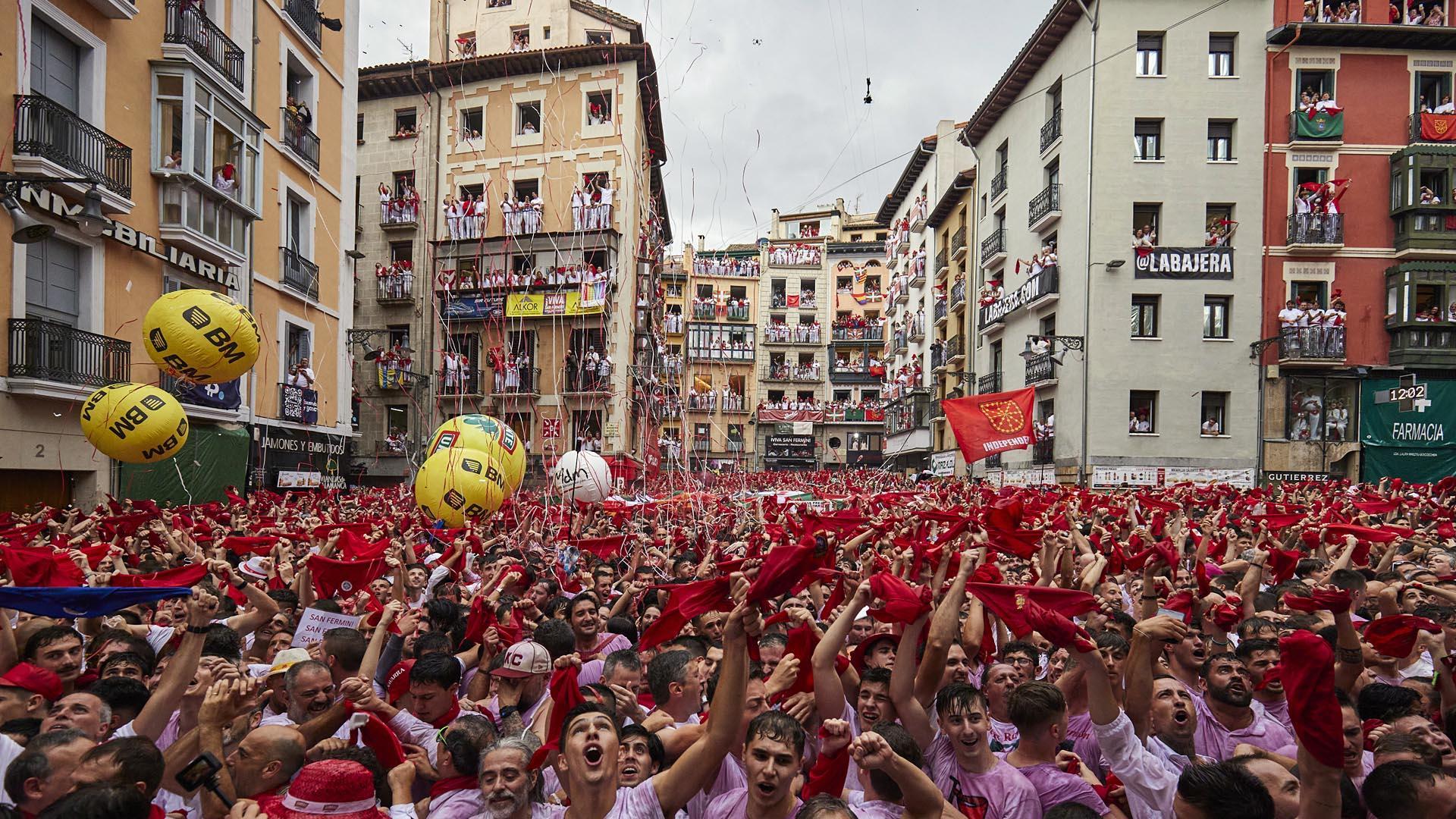 Imagen del Chupinazo de inicio de los Sanfermines de 2022.