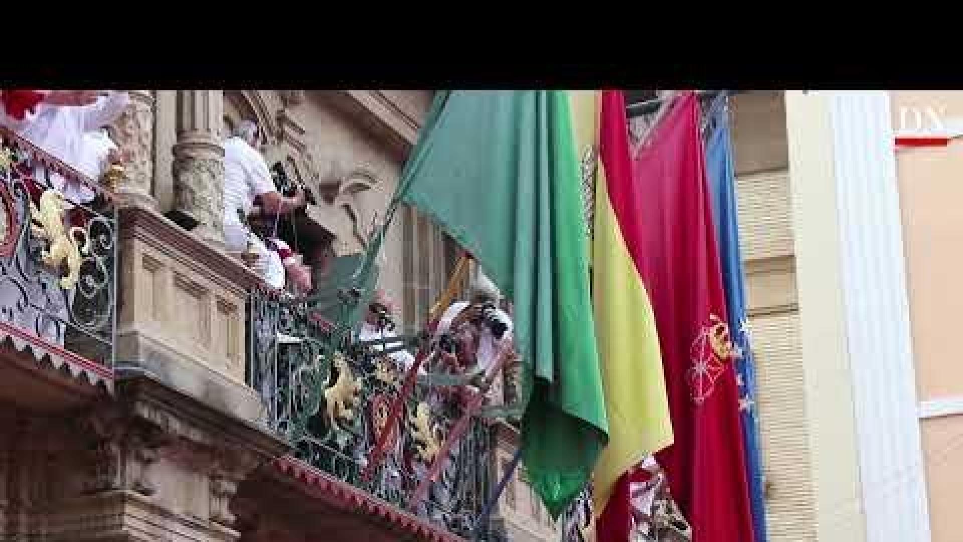 Vídeo del momento en el que Unzué prende la mecha del inicio de los Sanfermines