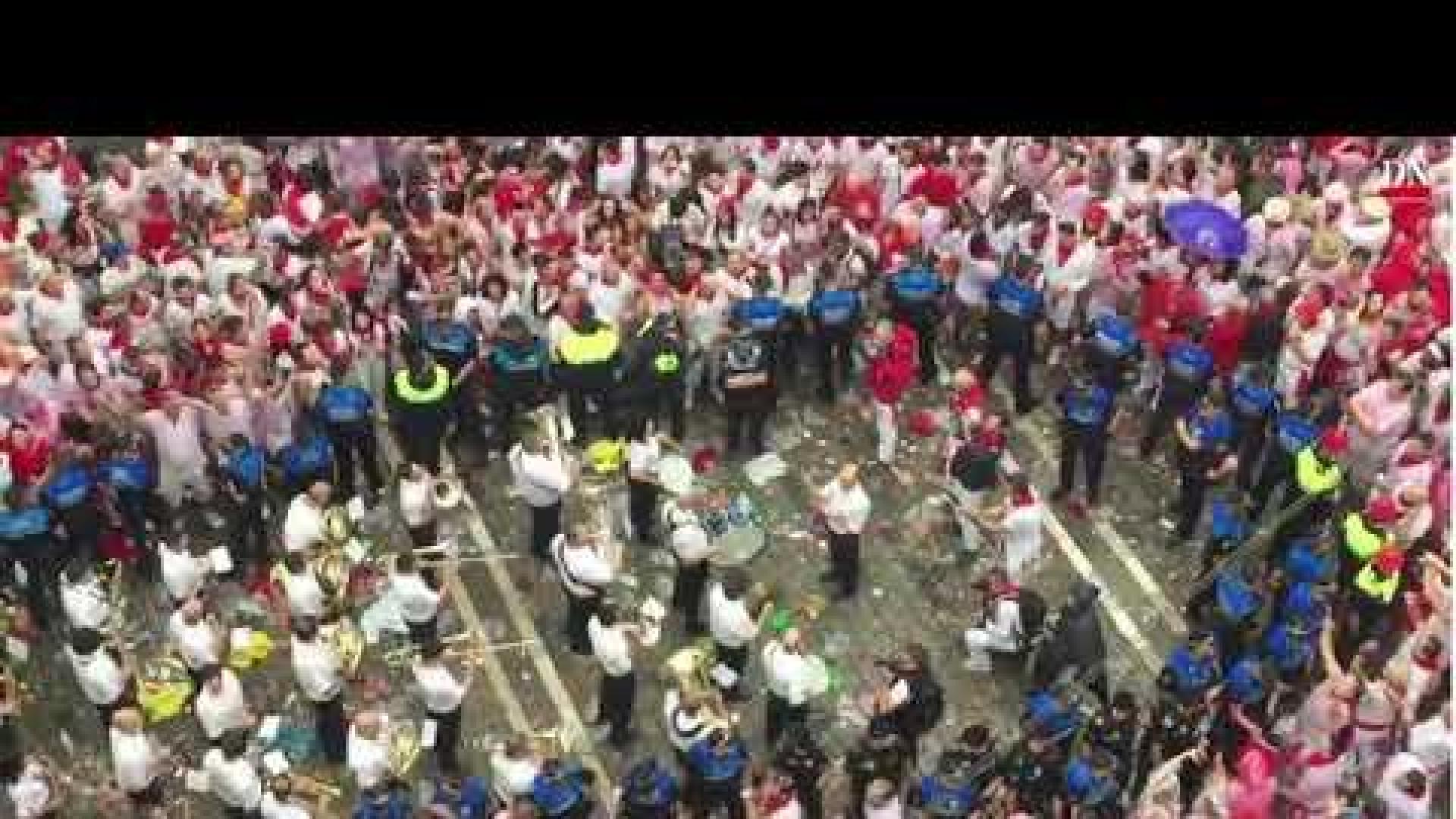 Vídeo de La Pamplona tras el chupinazo