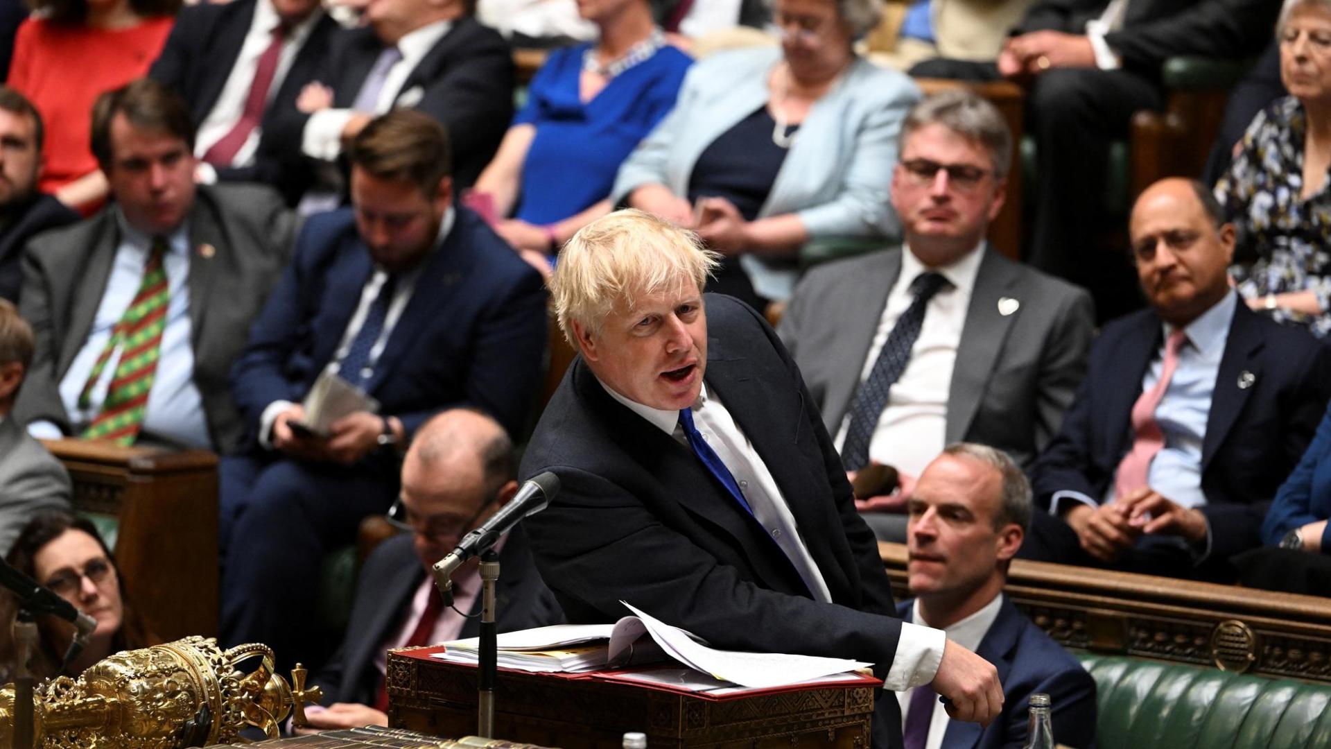 Boris Johnson, en la Cámara de los Comunes