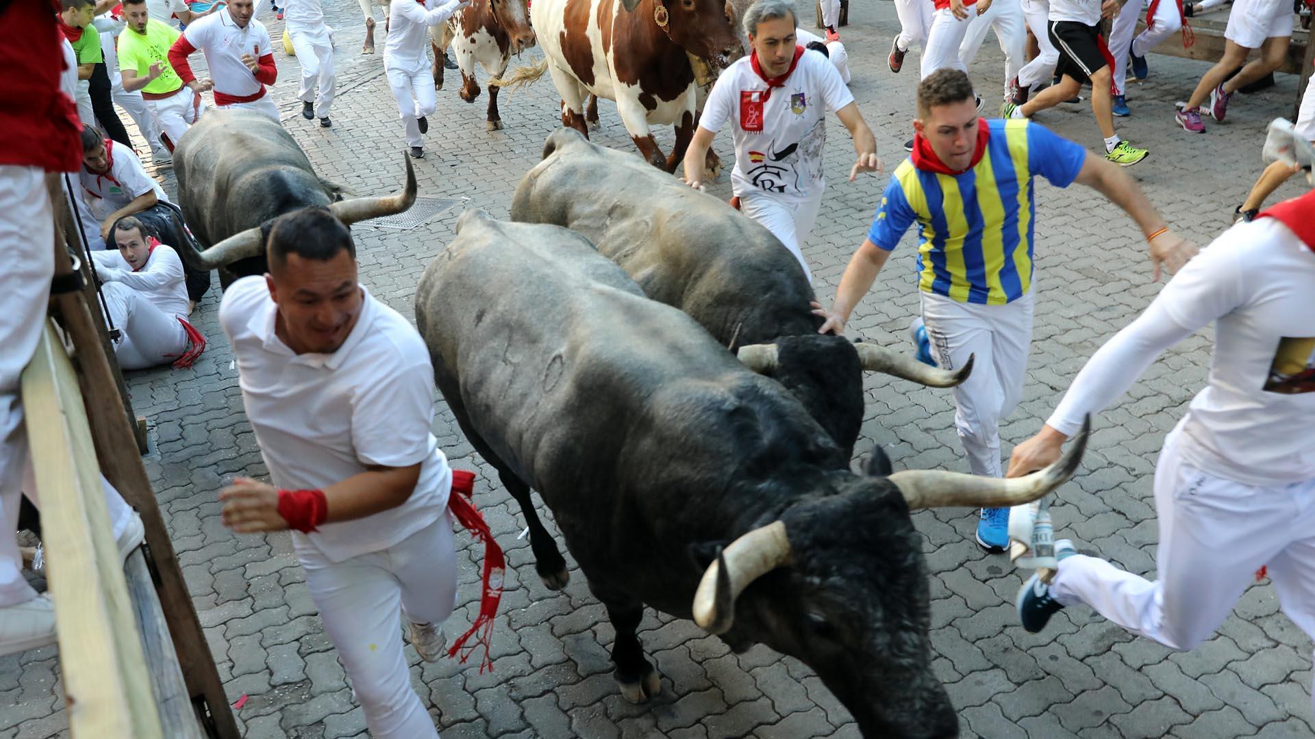 Fotos del tercer encierro de San Fermín 2022