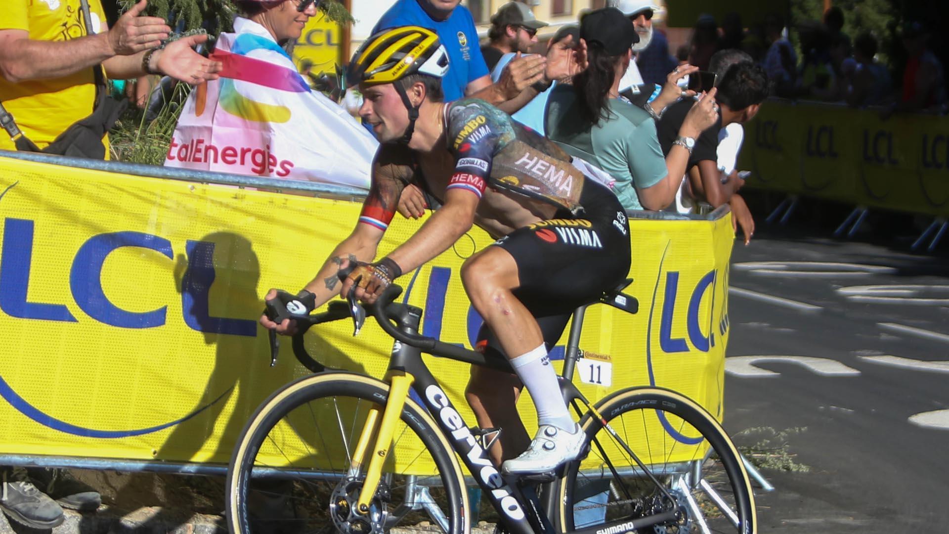 Primoz Roglic, en una etapa de este Tour 2022