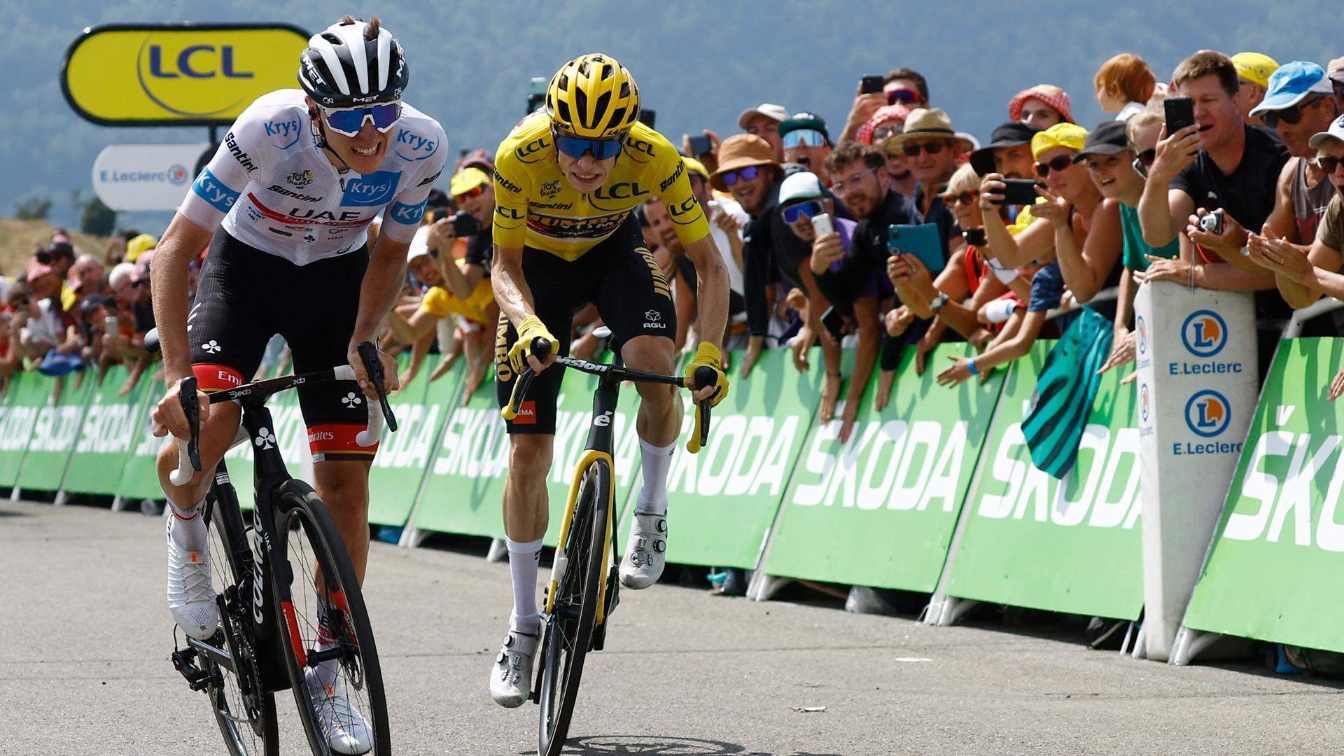 Tadej Pogacar se impone a Jonas Vingegaard en la cima del Peyragudes