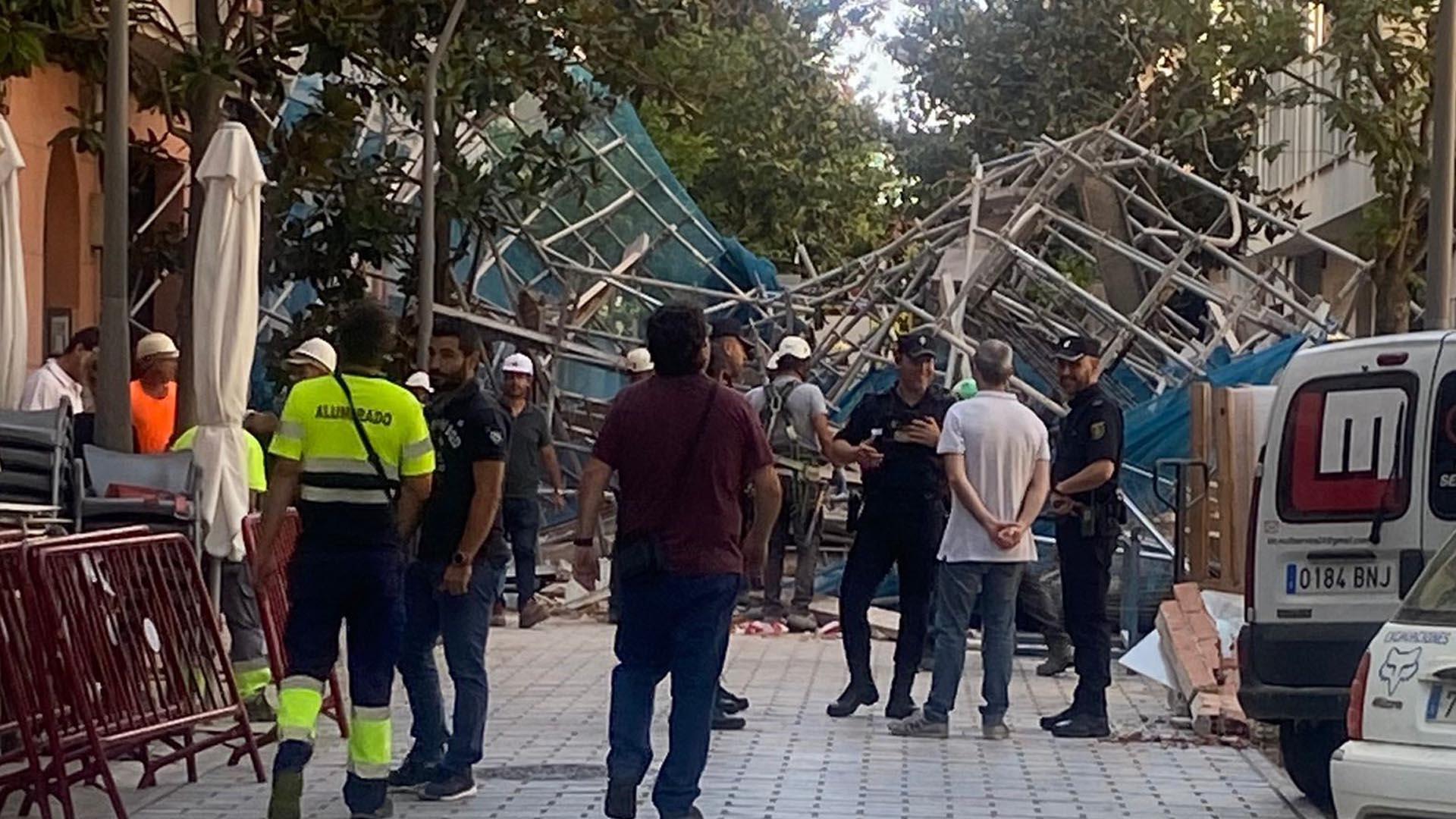 Imagen de la zona del derrumbe