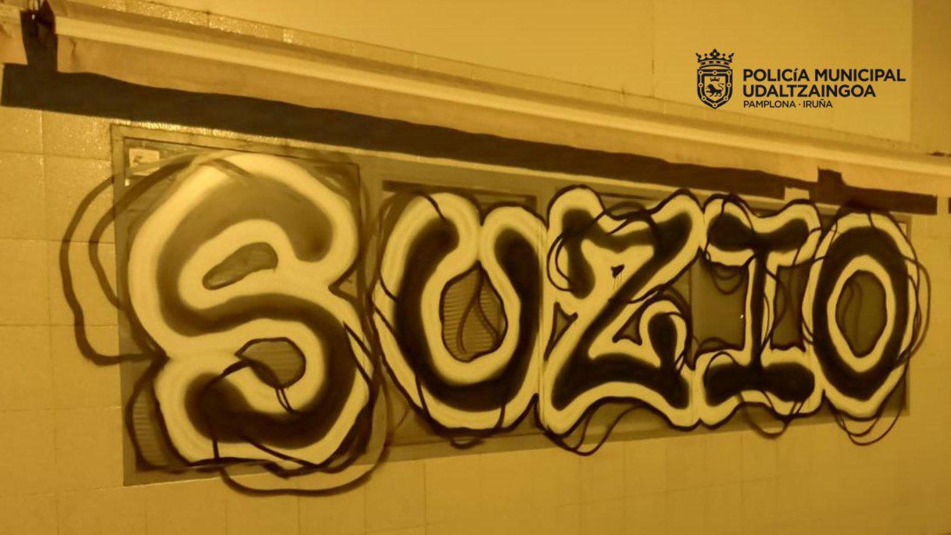 Uno de los grafitis realizados en Iturrama